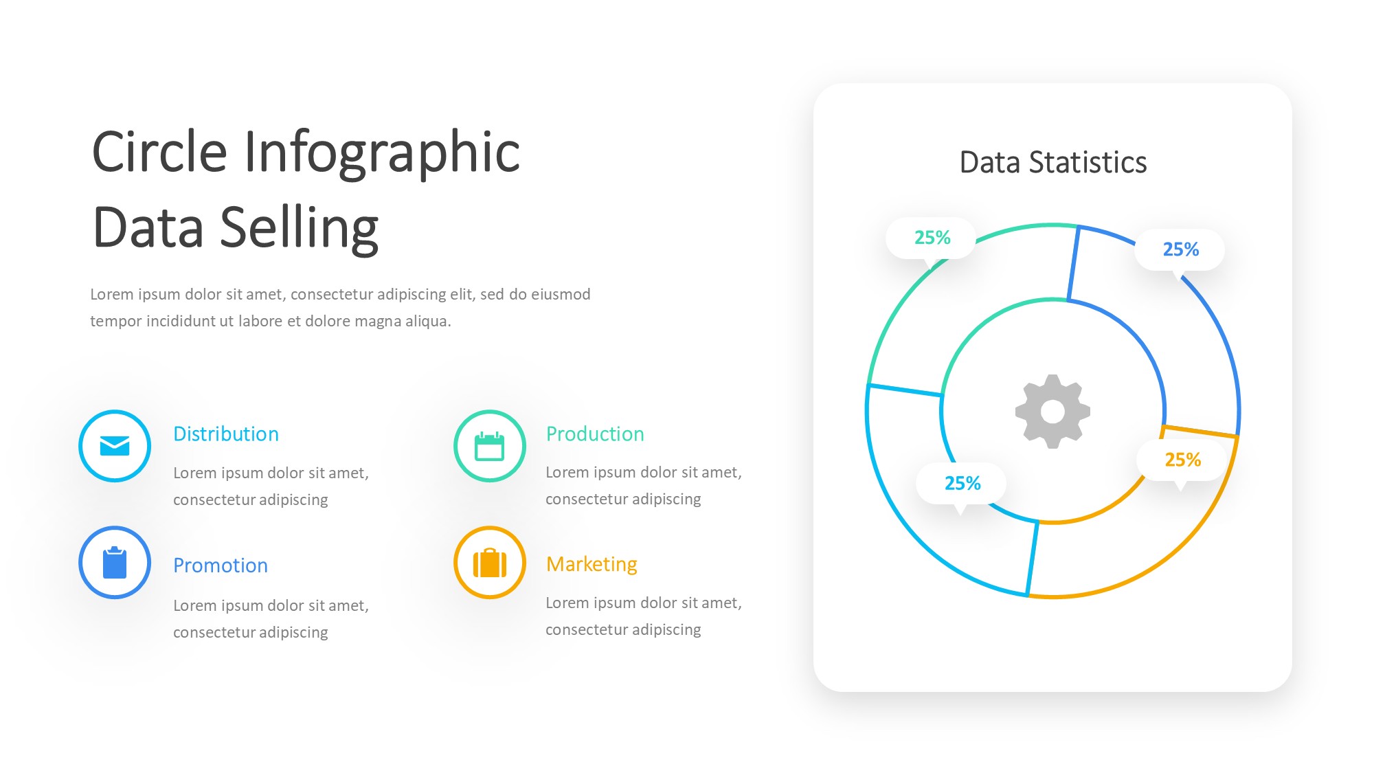 圆形循环图形信息图示PPT模板