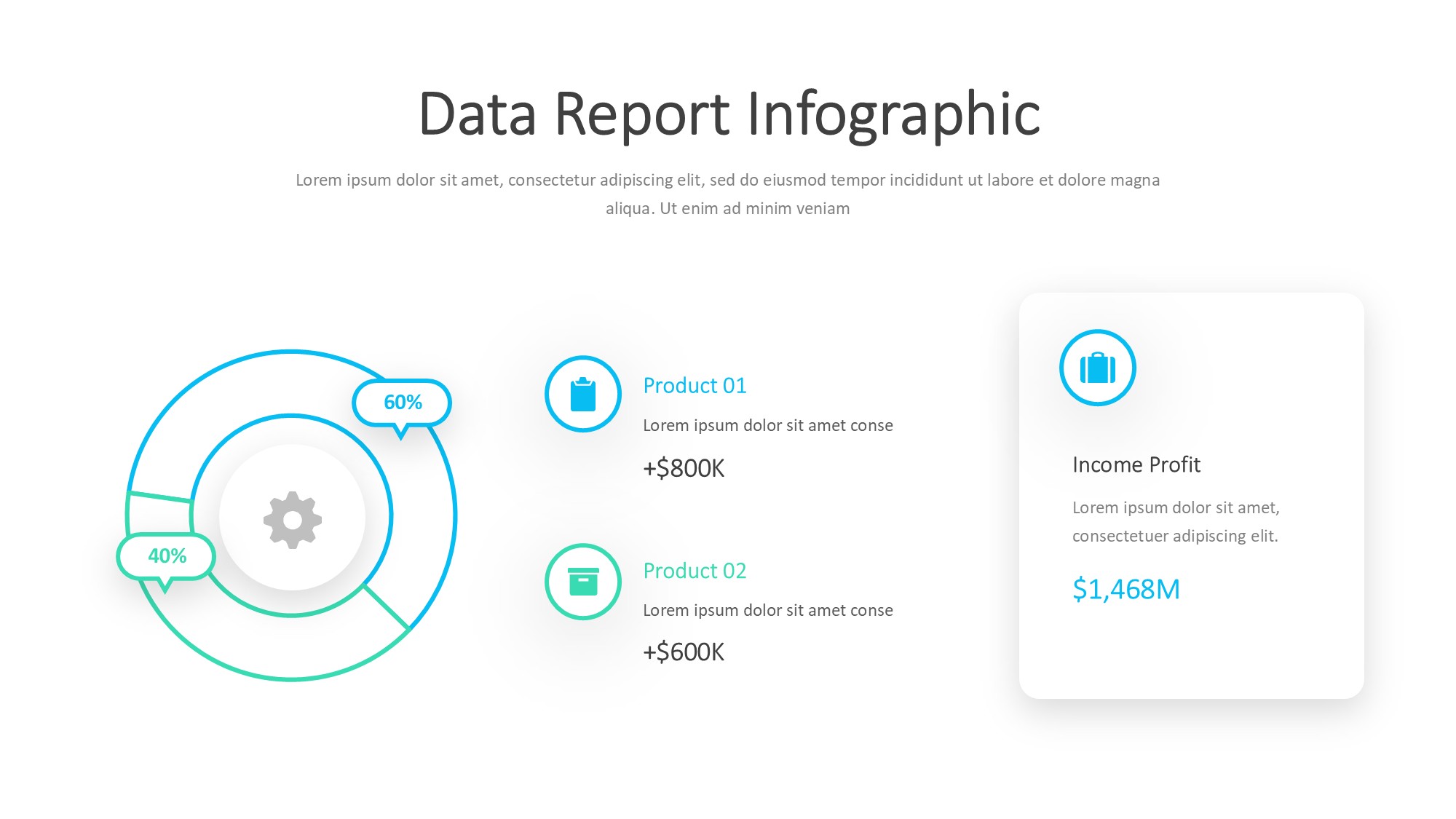 圆形循环图形信息图示PPT模板