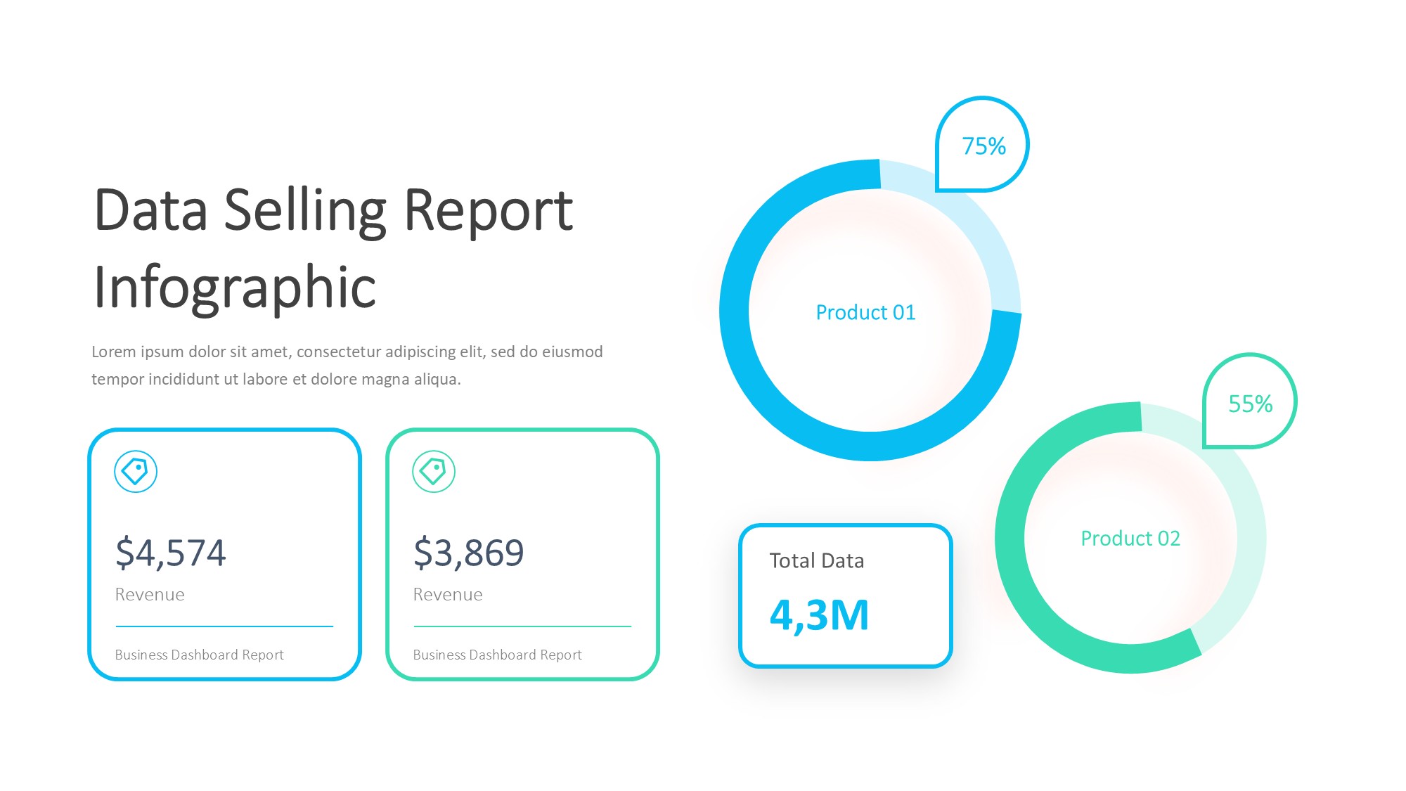 圆形循环图形信息图示PPT模板
