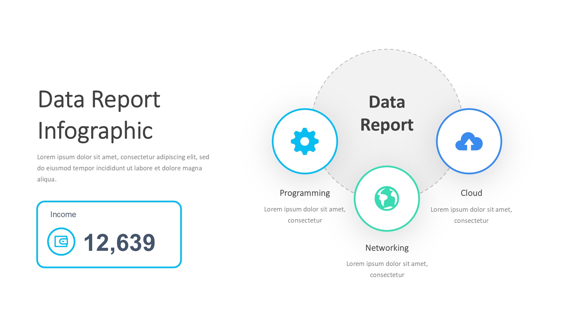 圆形循环图形信息图示PPT模板