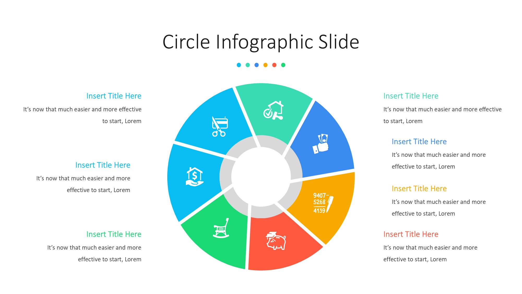 圆形循环图形信息图示PPT模板