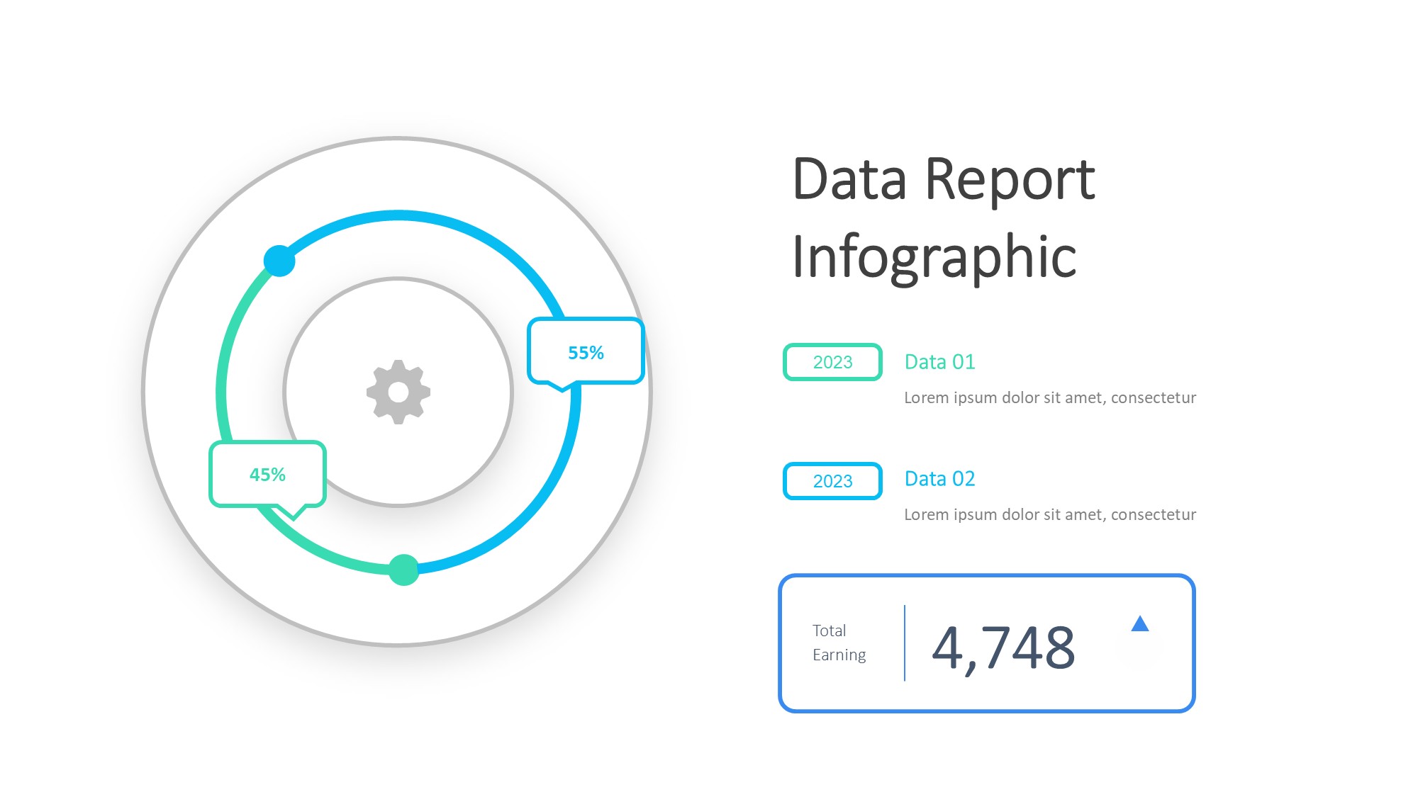 圆形循环图形信息图示PPT模板