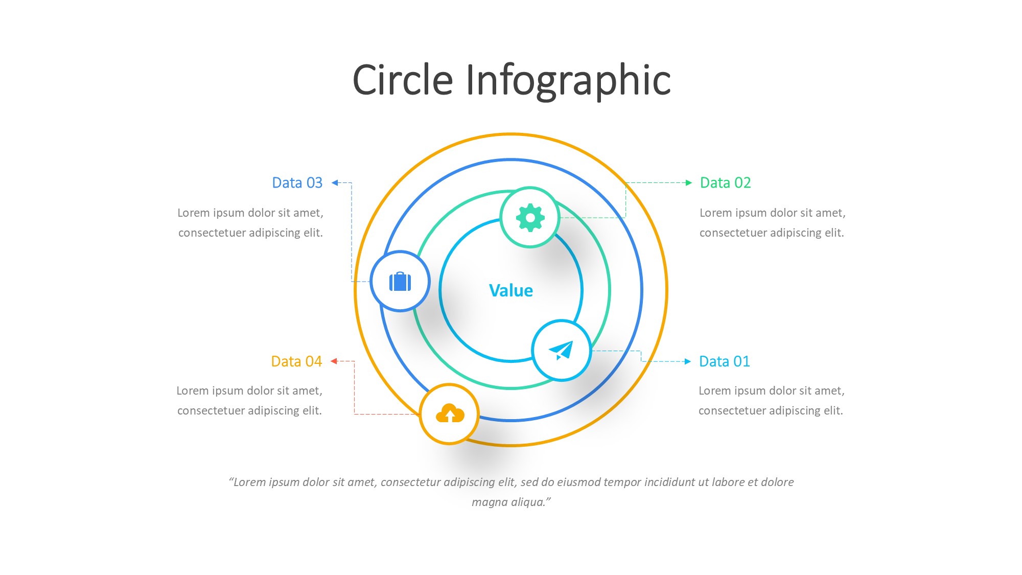 圆形循环图形信息图示PPT模板
