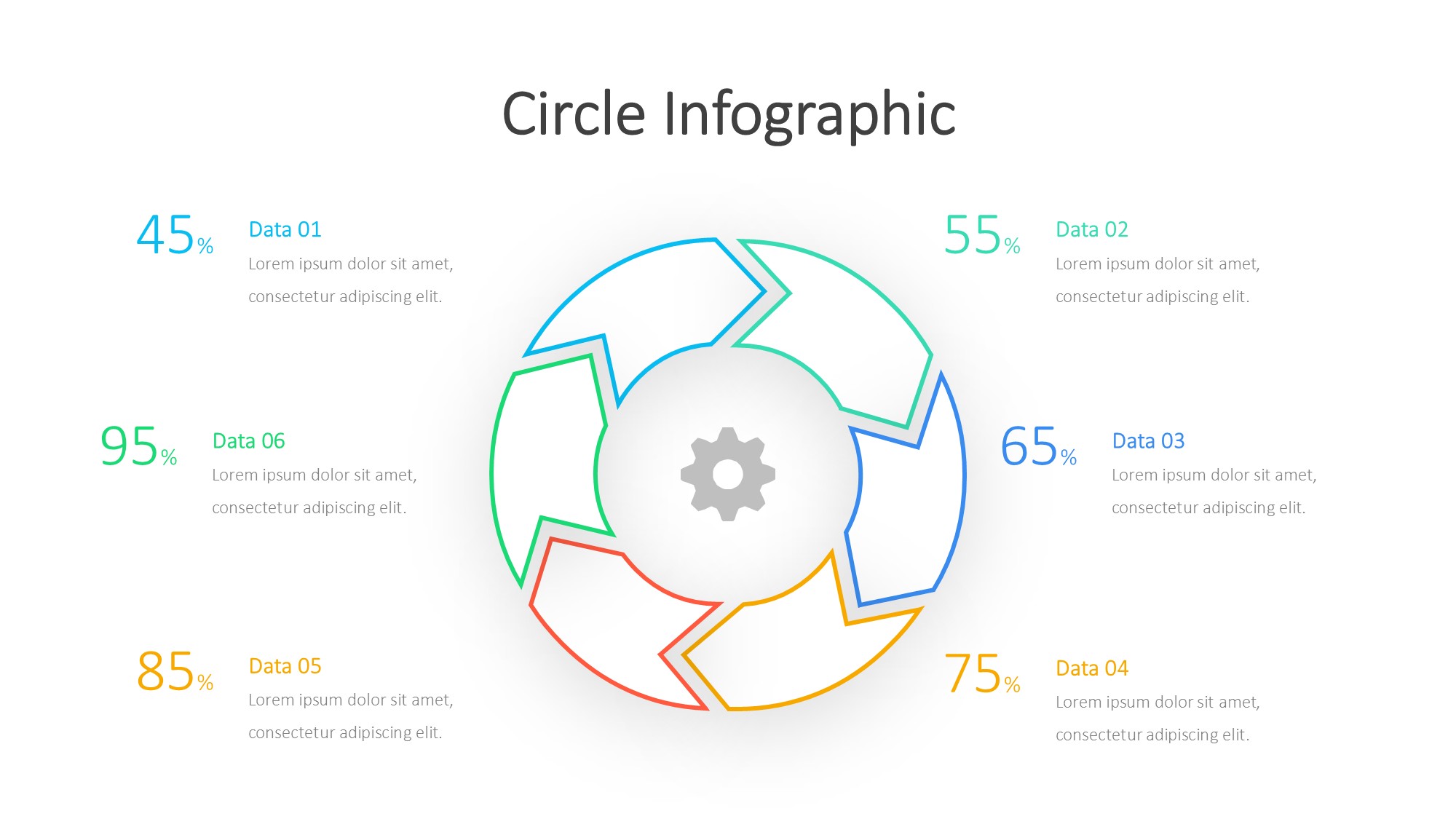 圆形循环图形信息图示PPT模板