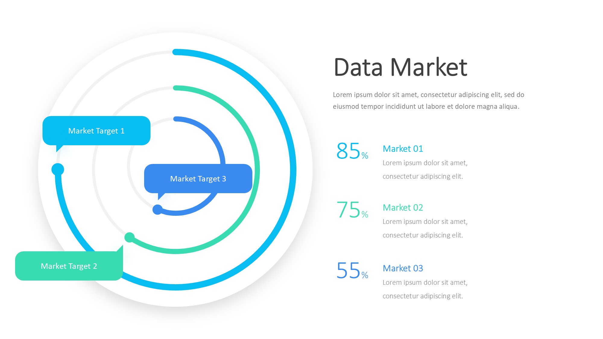 圆形循环图形信息图示PPT模板