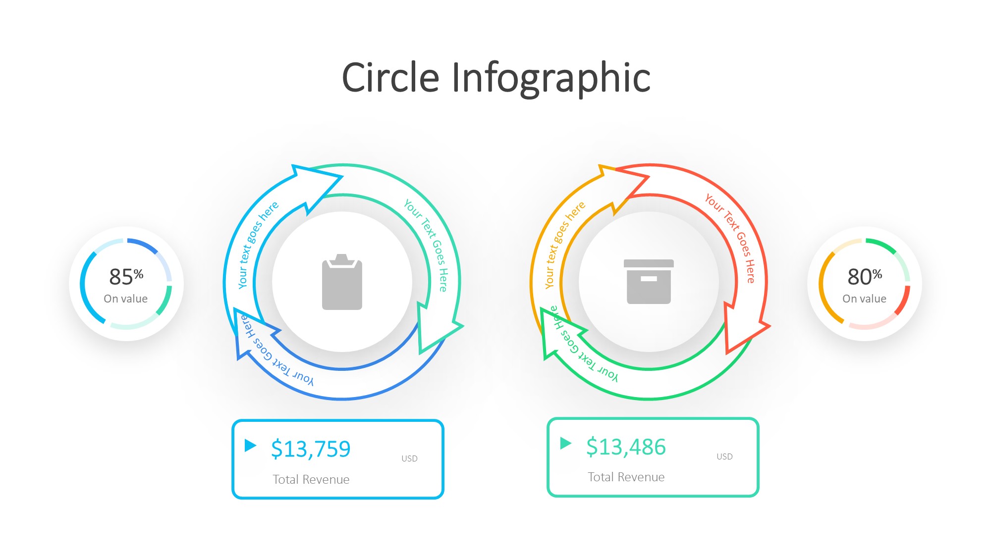 圆形循环图形信息图示PPT模板