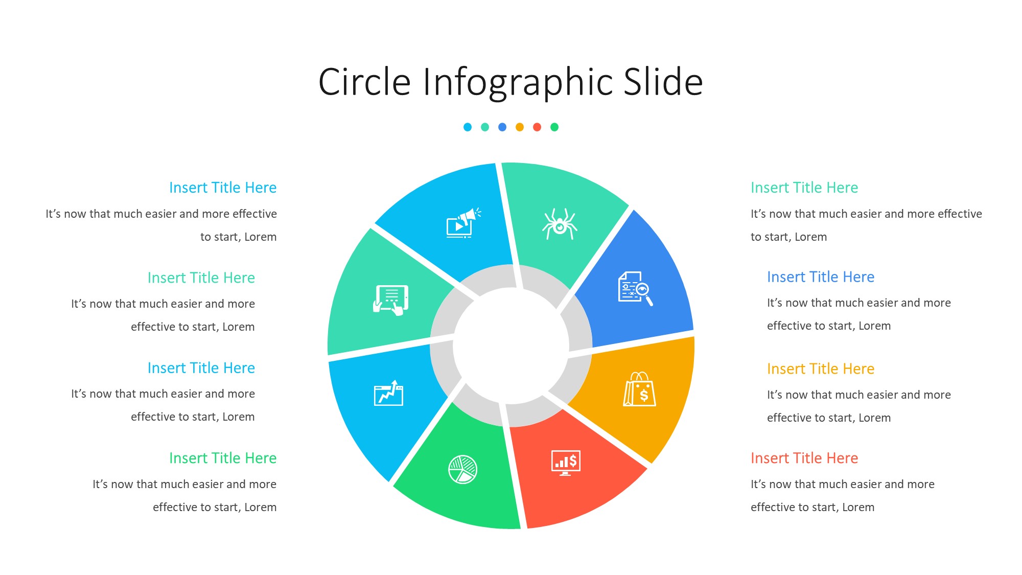 圆形循环图形信息图示PPT模板