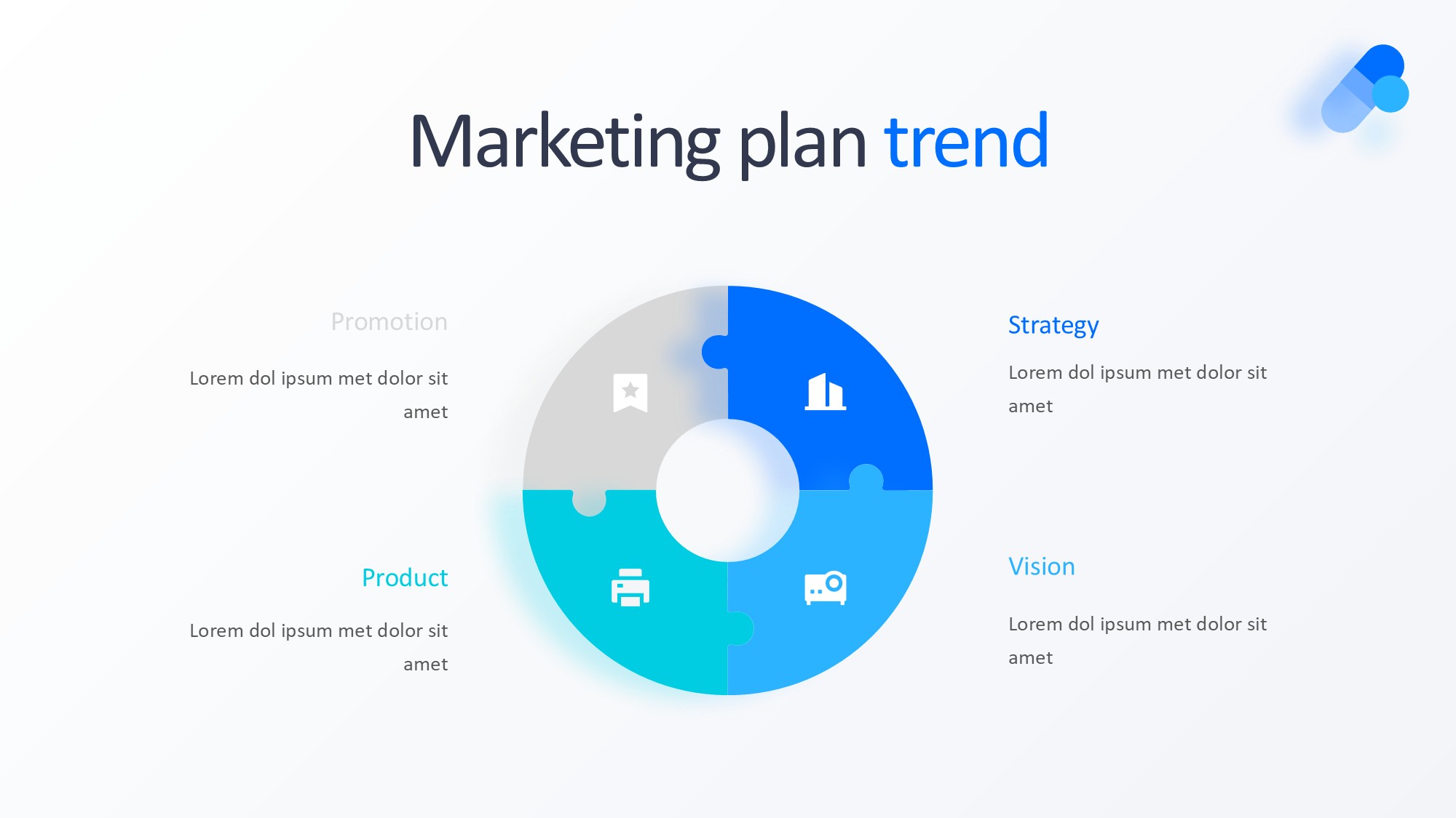 圆形循环图形信息图示PPT模板