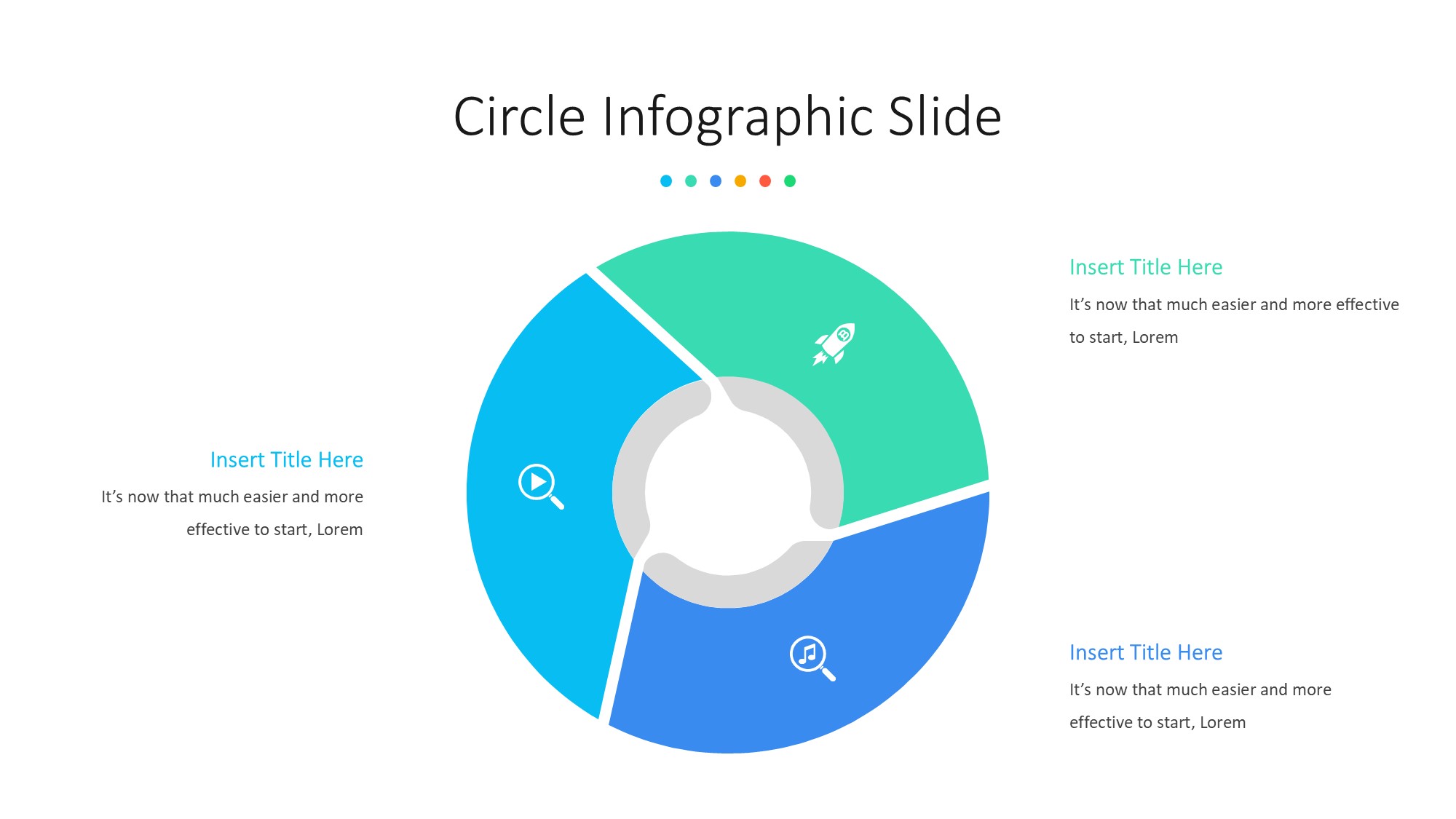 圆形循环图形信息图示PPT模板