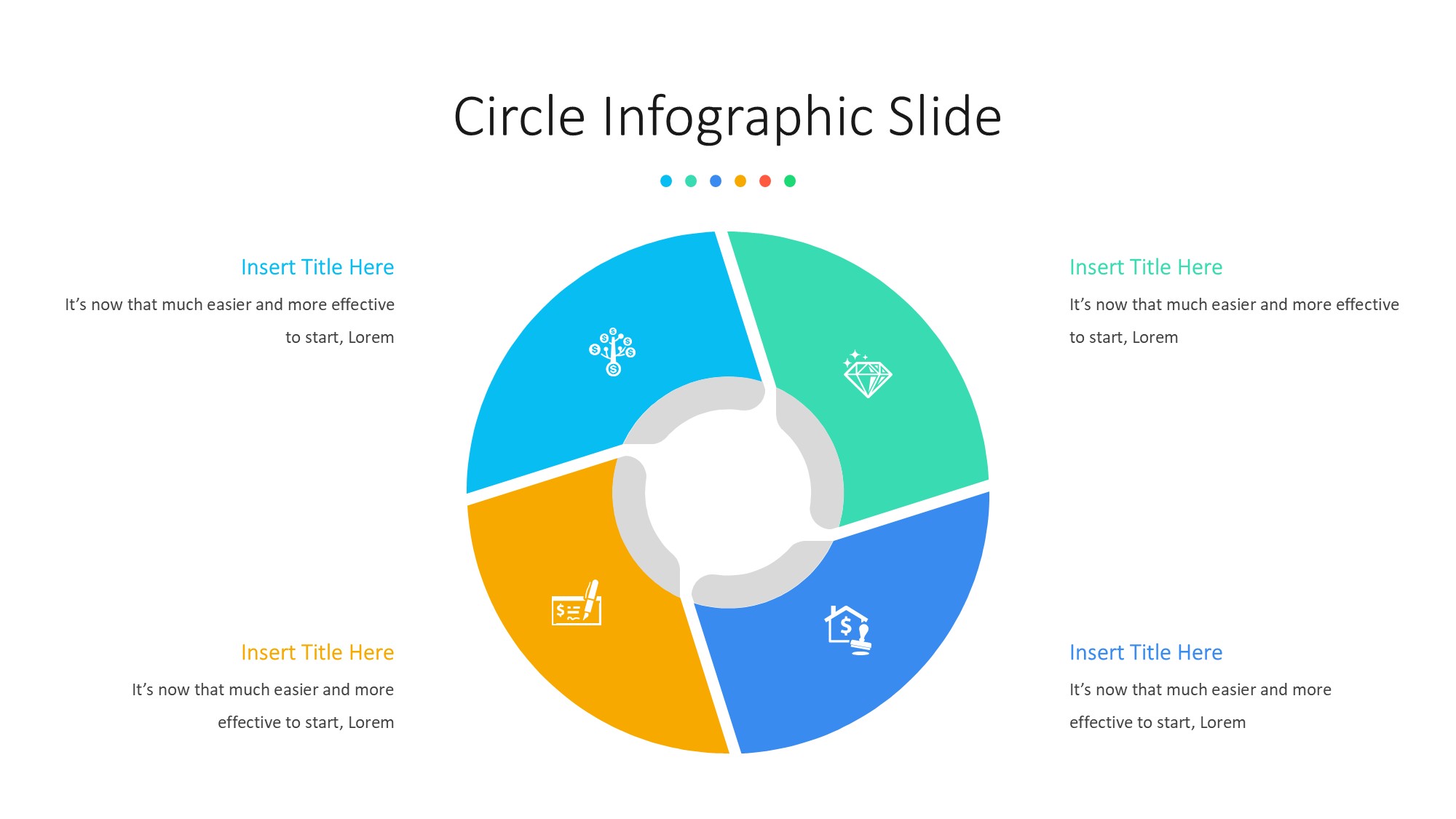 圆形循环图形信息图示PPT模板
