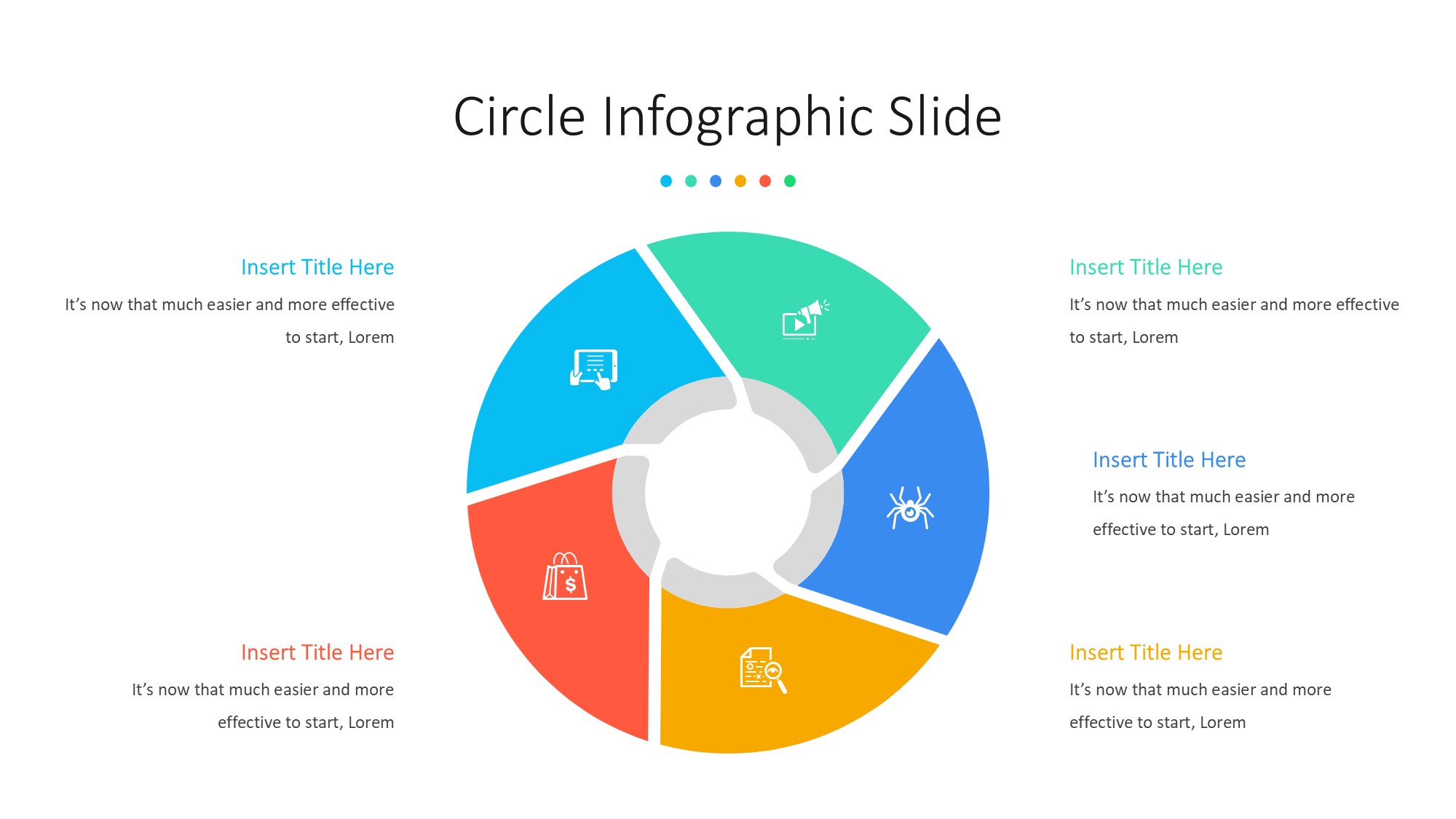 圆形循环图形信息图示PPT模板