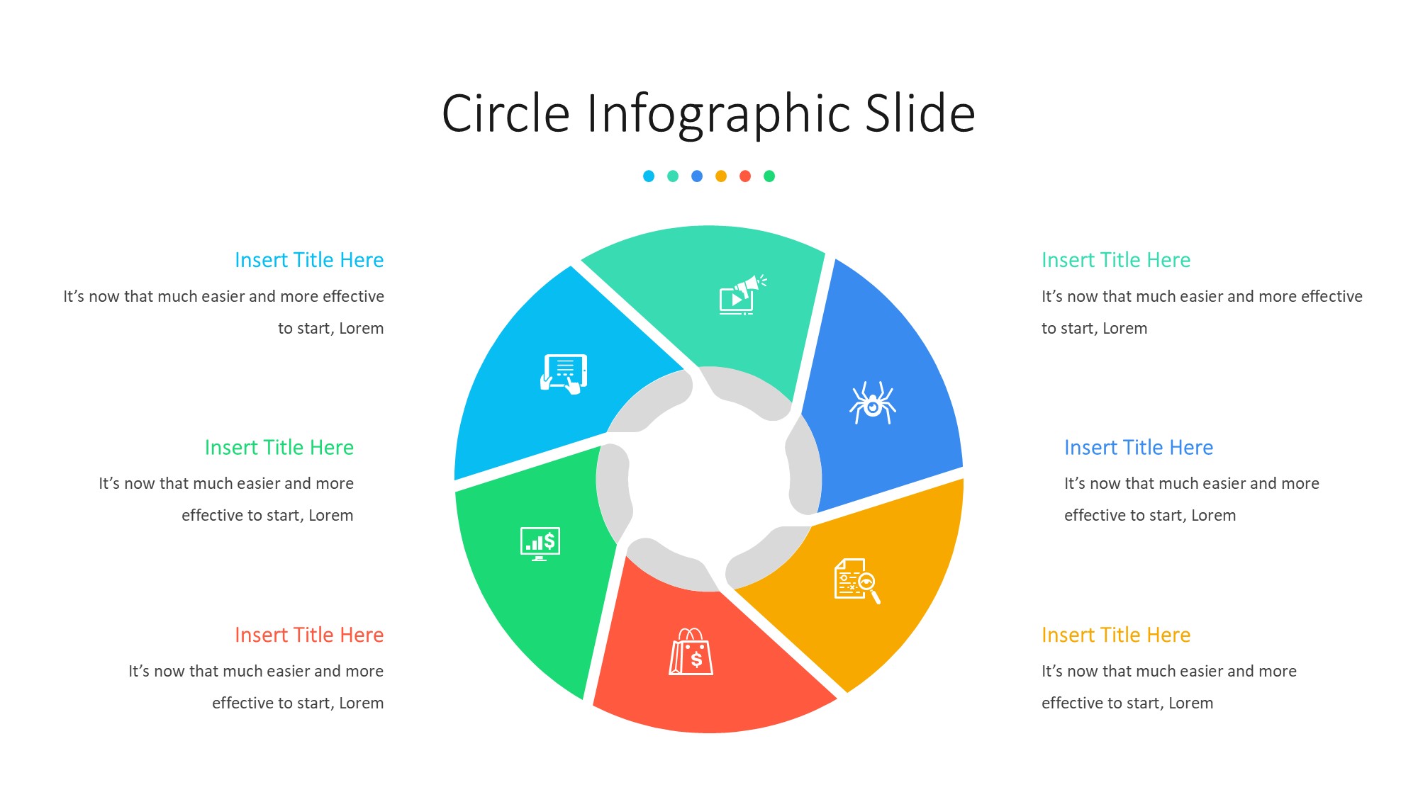 圆形循环图形信息图示PPT模板