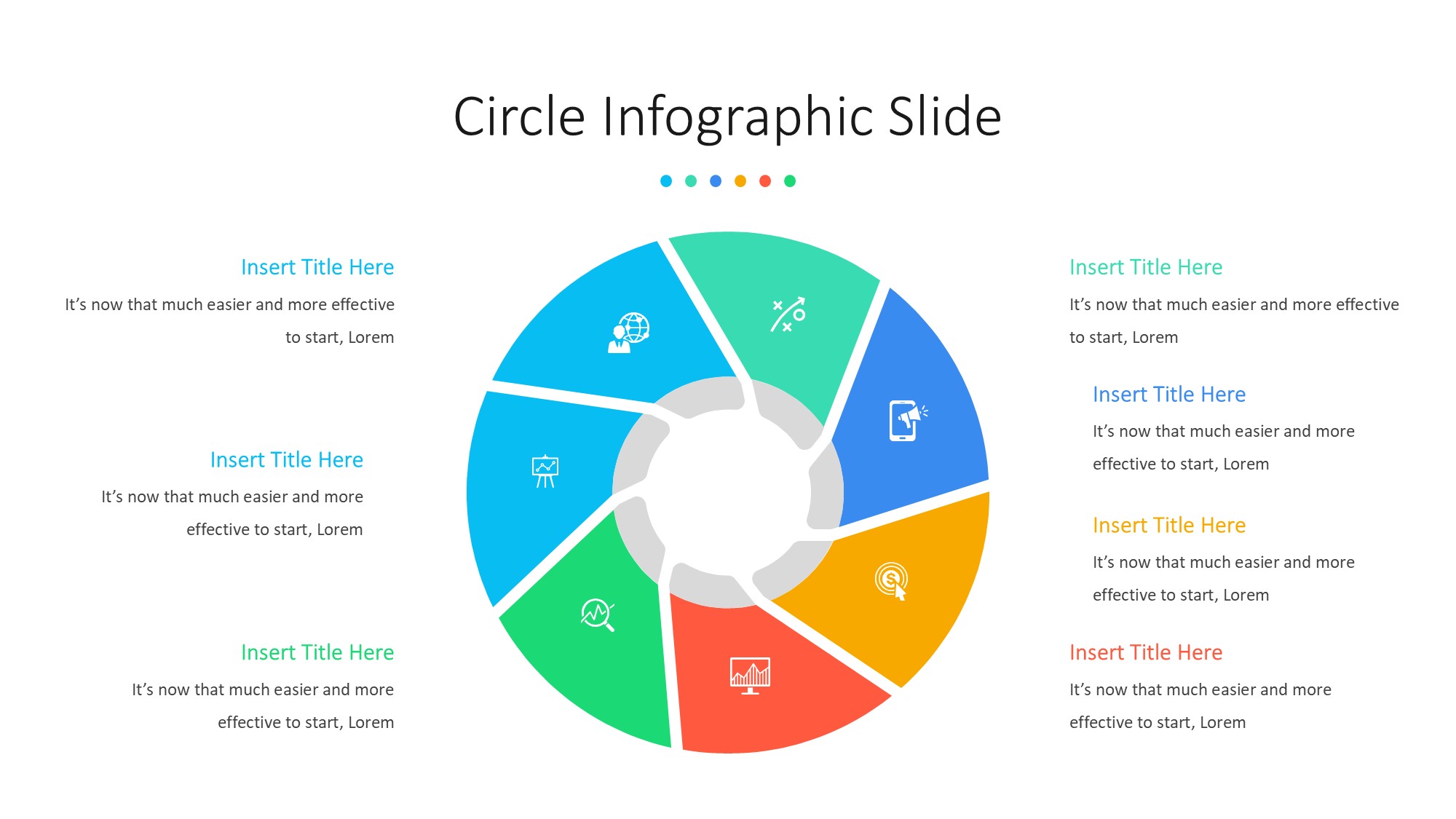 圆形循环图形信息图示PPT模板