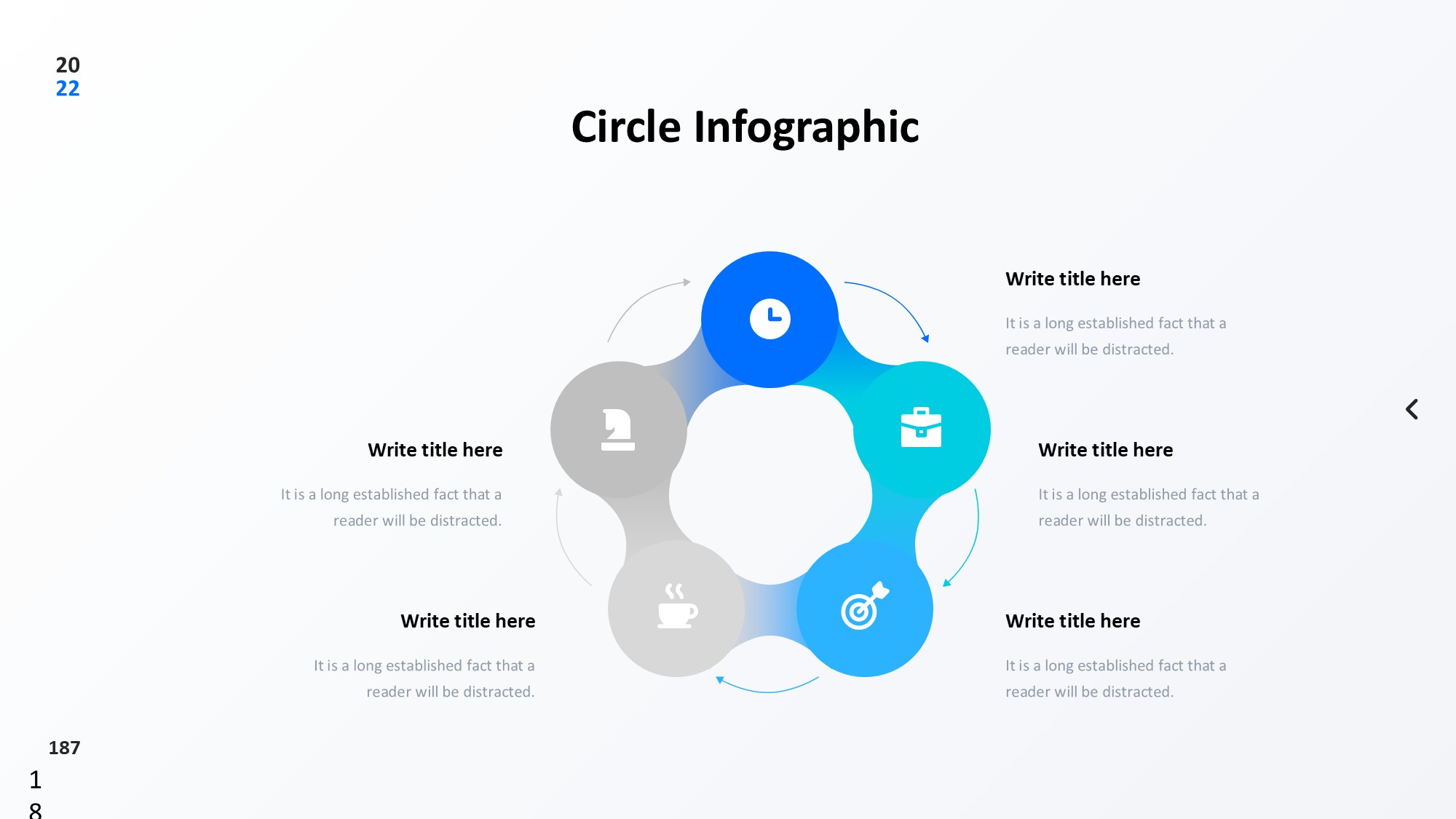 圆形循环图形信息图示PPT模板