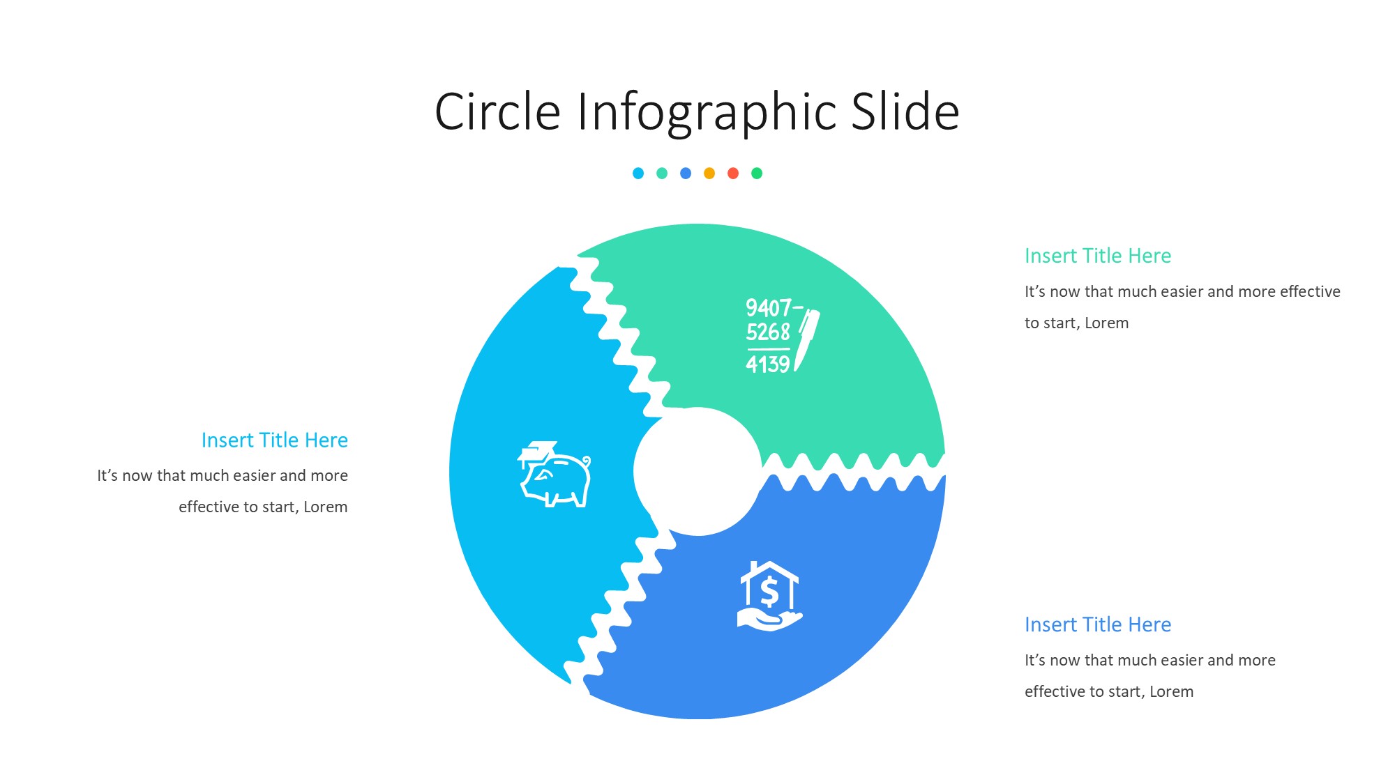 圆形循环图形信息图示PPT模板