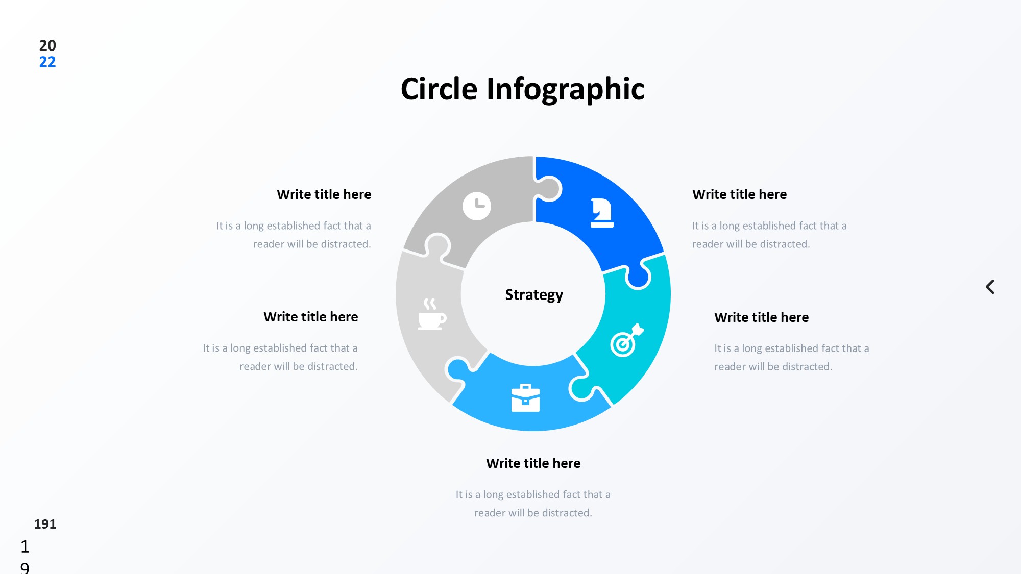 圆形循环图形信息图示PPT模板