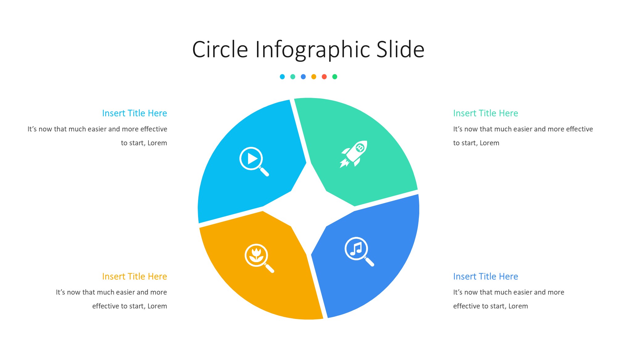 圆形循环图形信息图示PPT模板