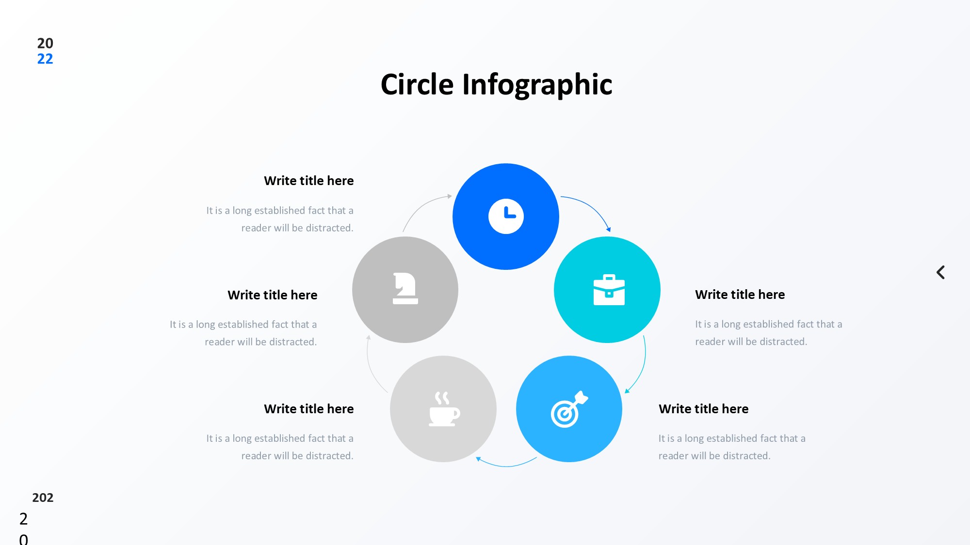 圆形循环图形信息图示PPT模板