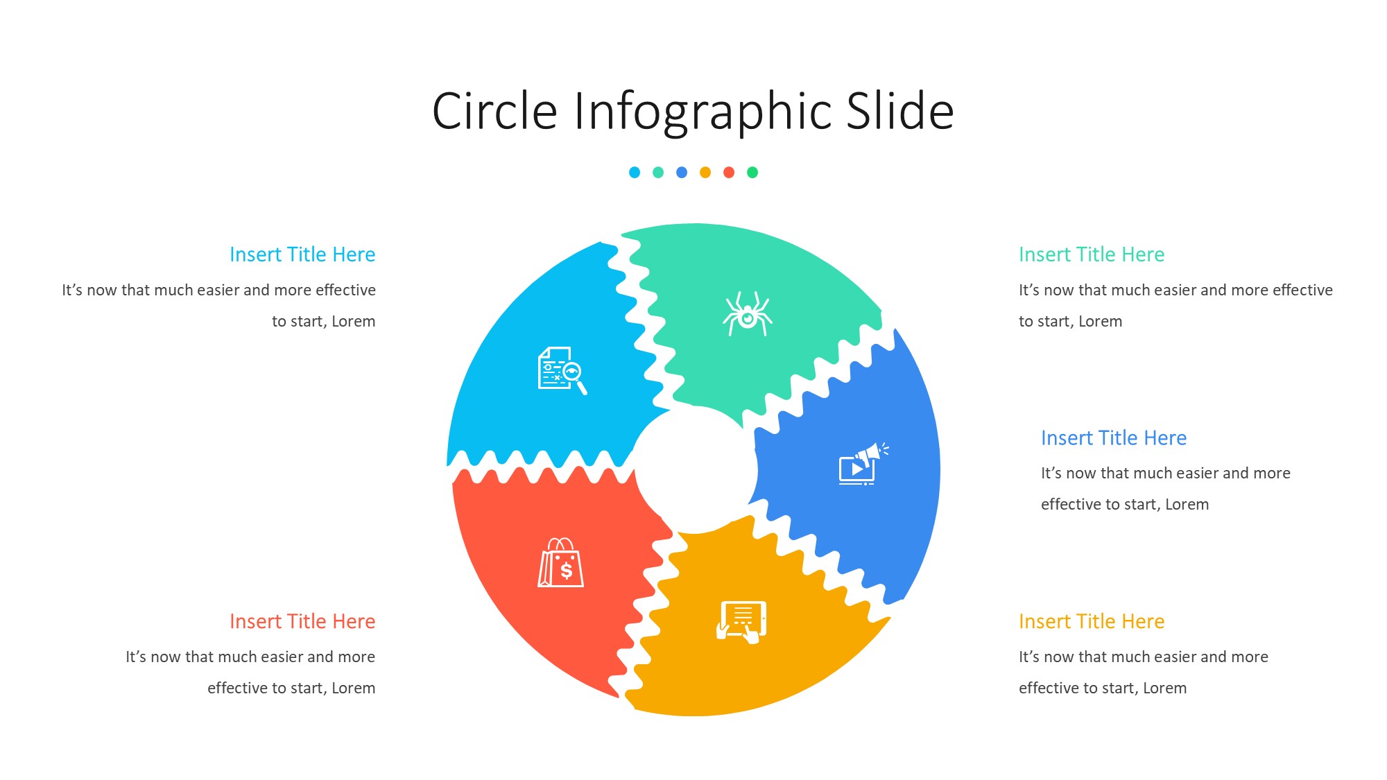 圆形循环图形信息图示PPT模板
