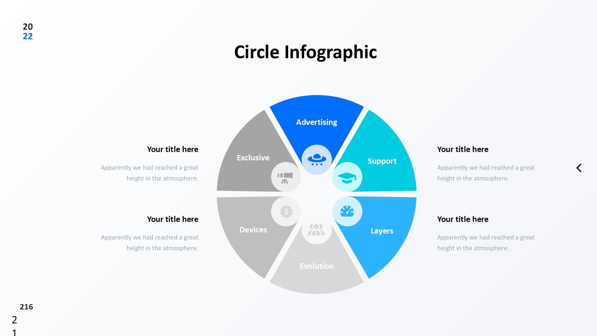 圆形循环图形信息图示PPT模板