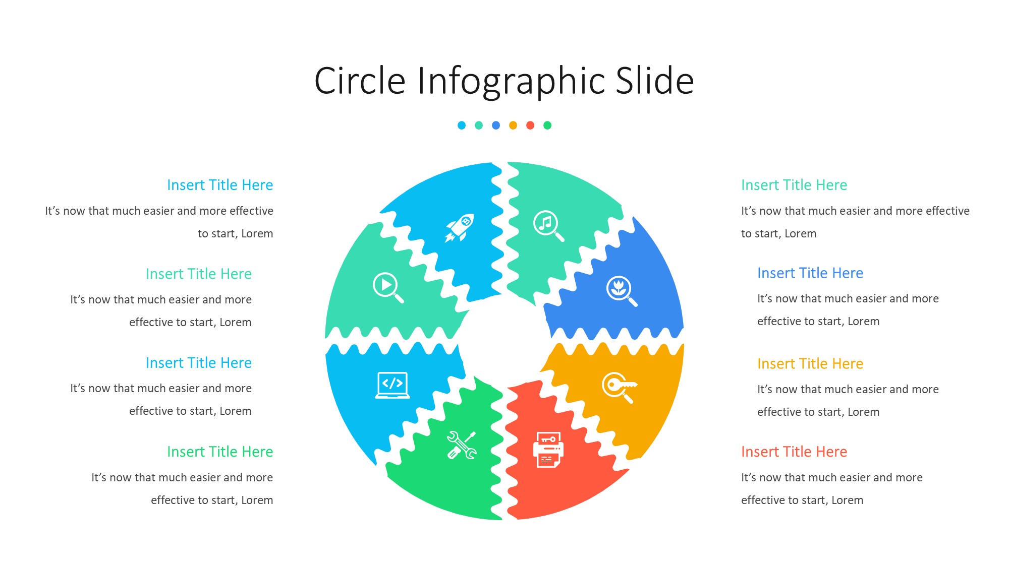 圆形循环图形信息图示PPT模板