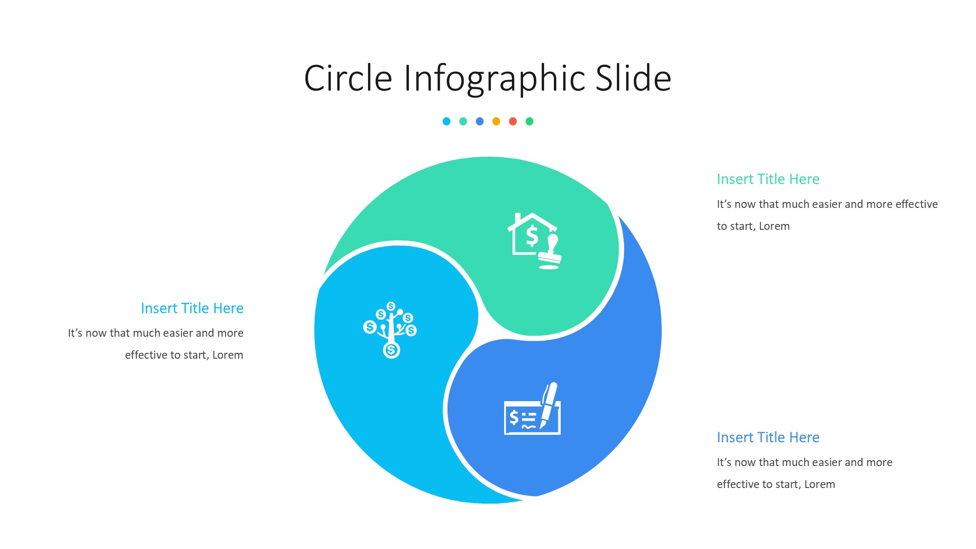 圆形循环图形信息图示PPT模板