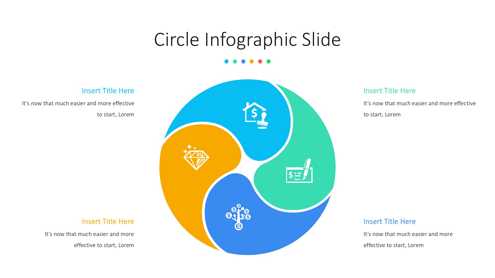 圆形循环图形信息图示PPT模板