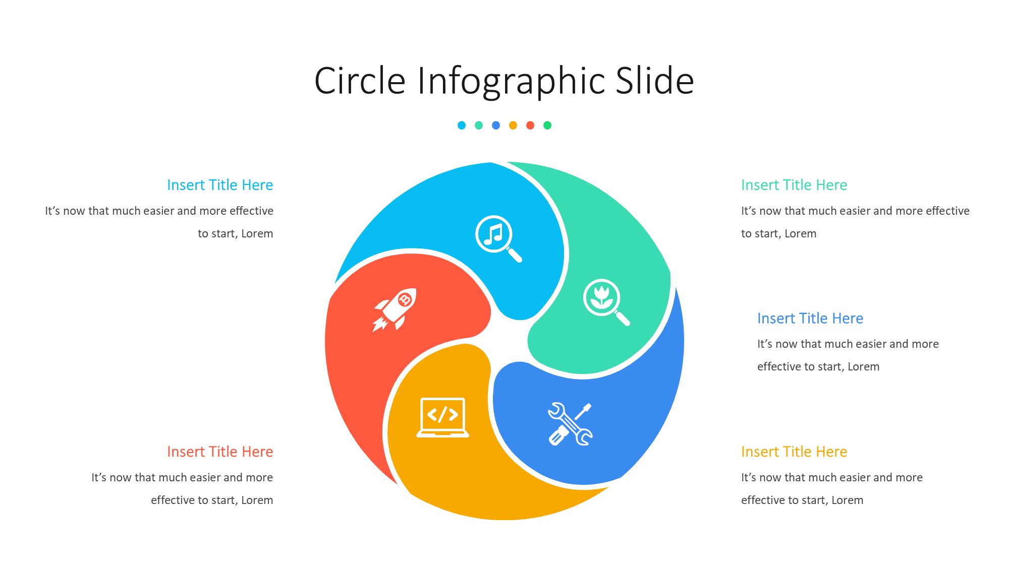 圆形循环图形信息图示PPT模板