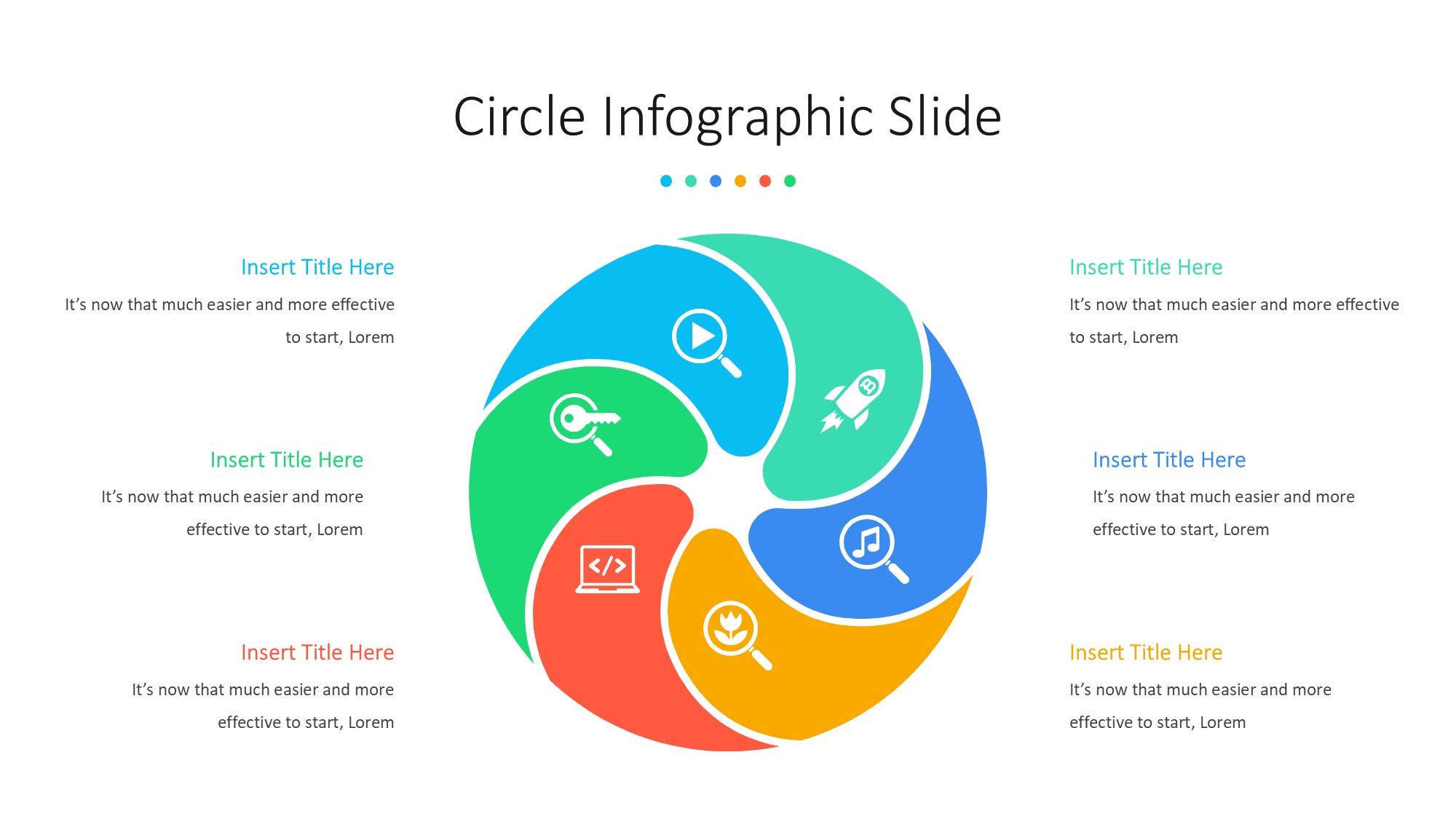 圆形循环图形信息图示PPT模板