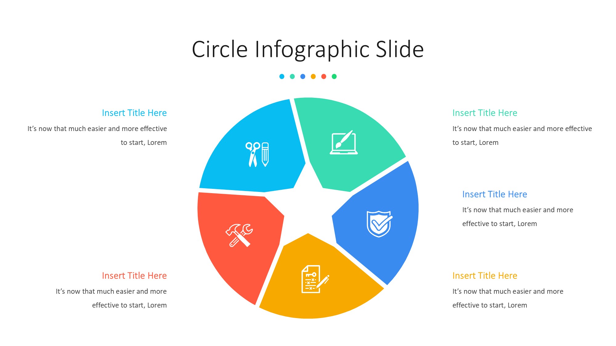 圆形循环图形信息图示PPT模板