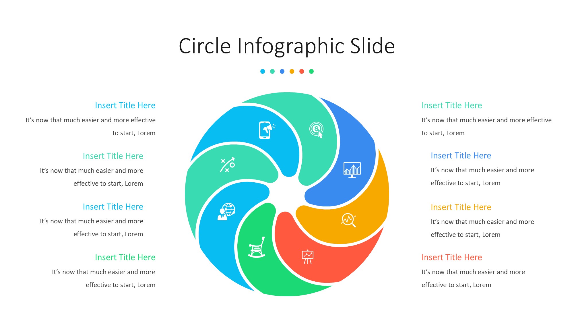 圆形循环图形信息图示PPT模板