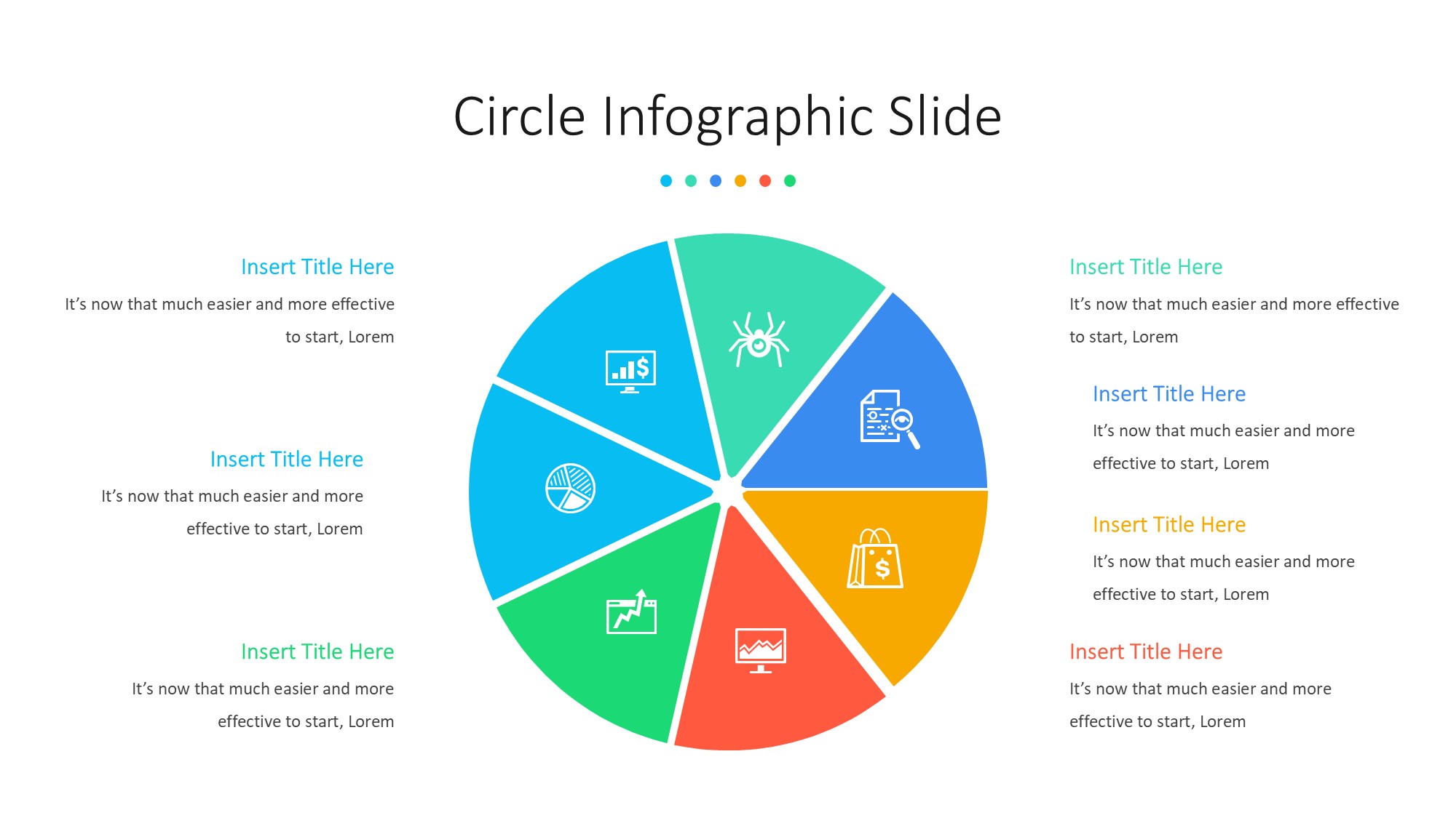 圆形循环图形信息图示PPT模板