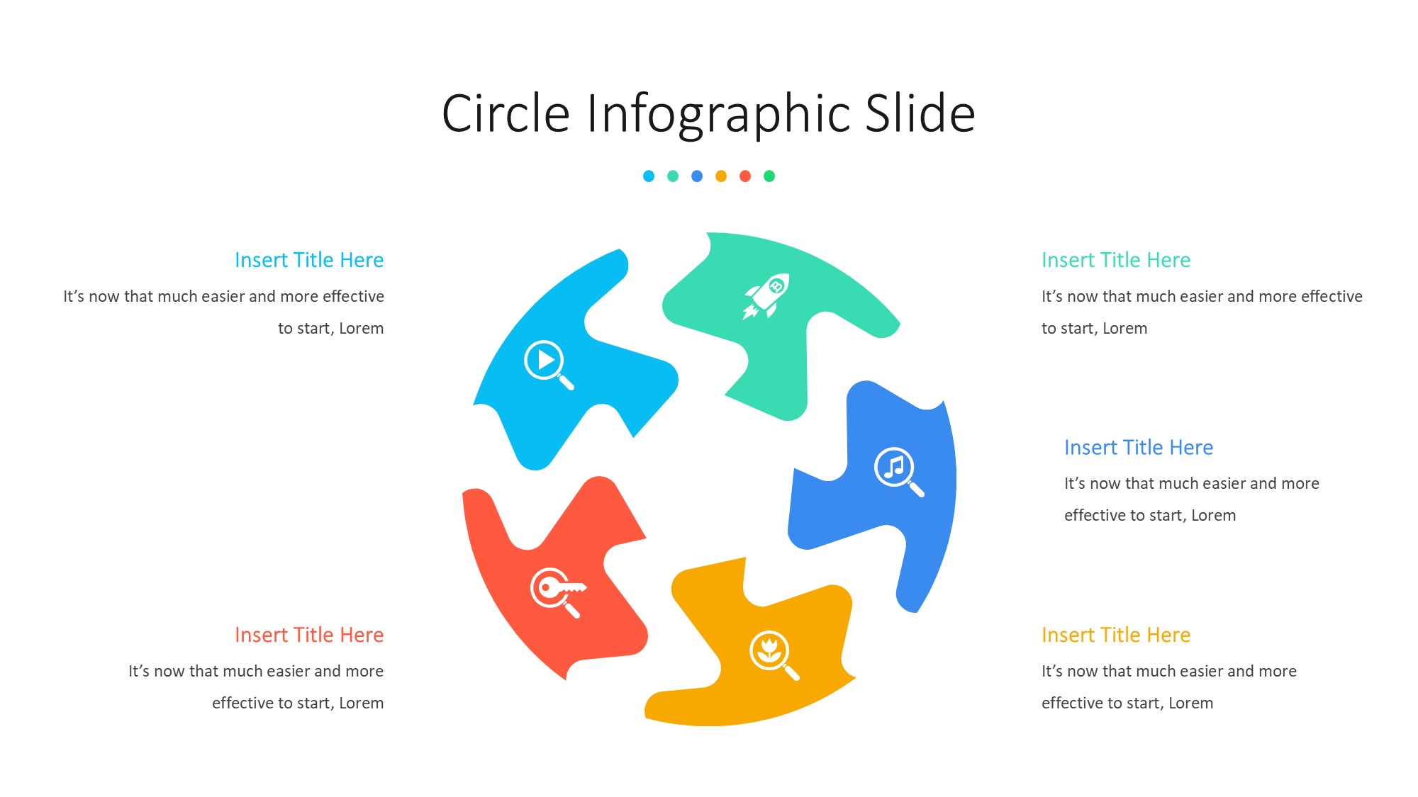 圆形循环图形信息图示PPT模板