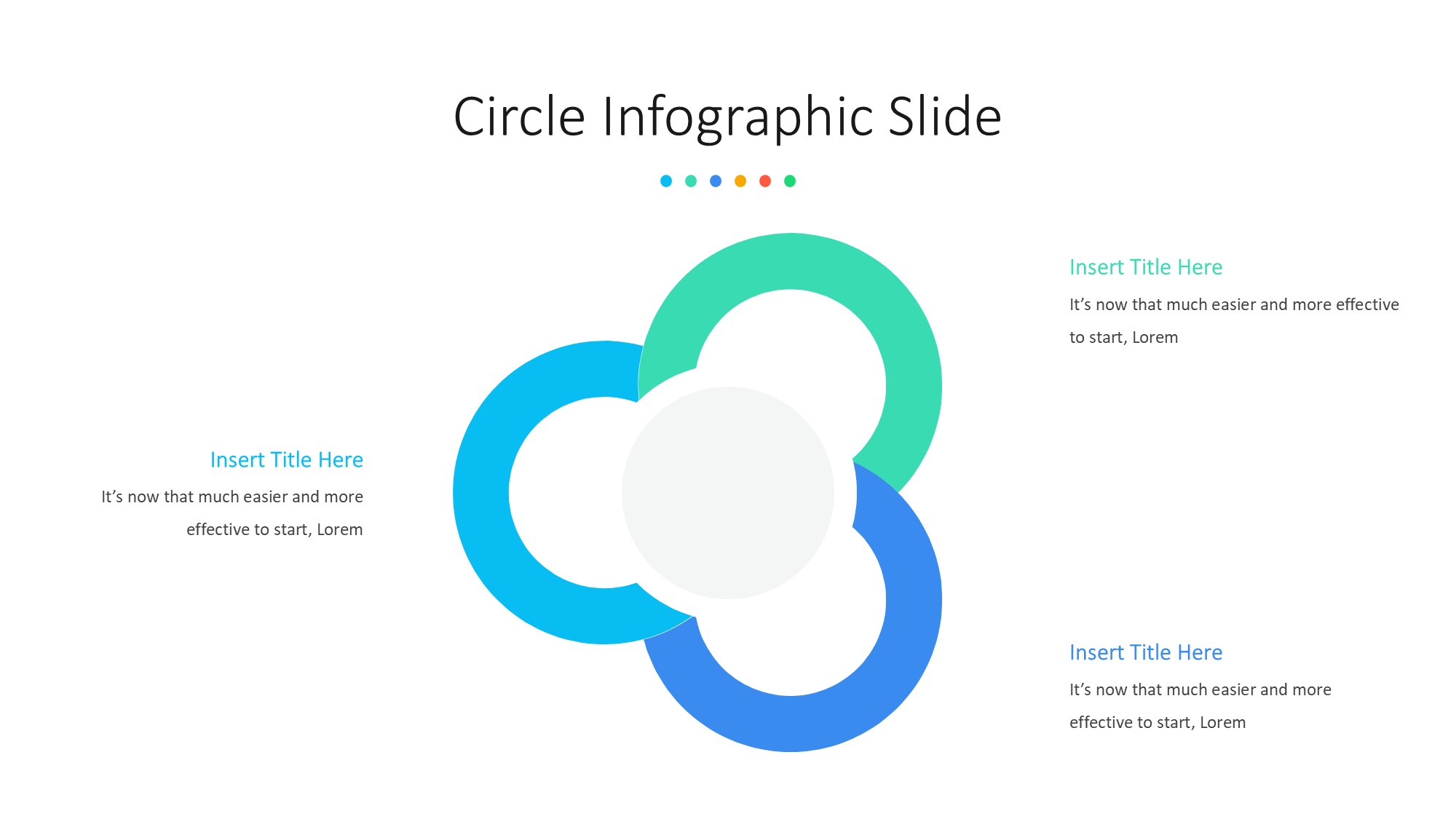 圆形循环图形信息图示PPT模板