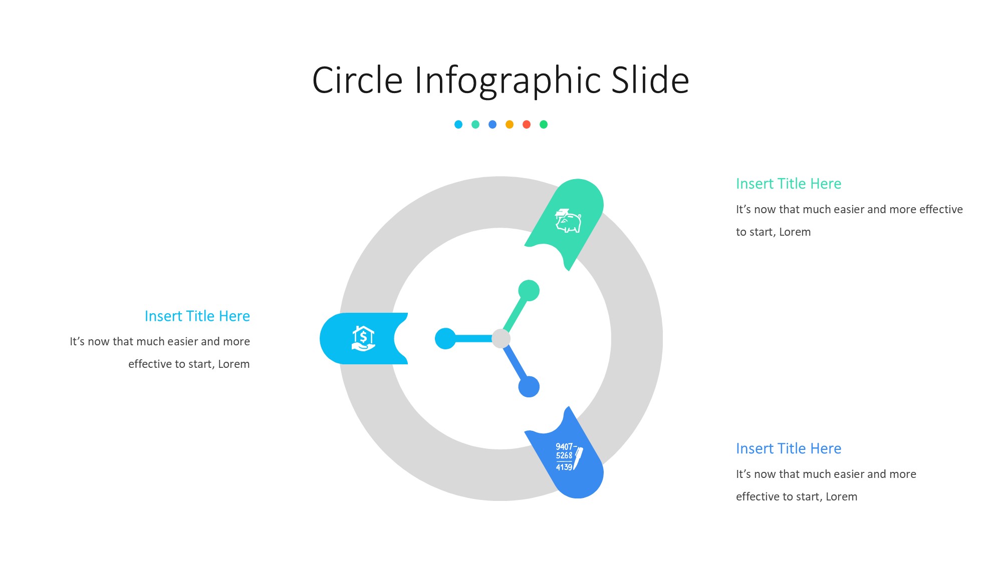 圆形循环图形信息图示PPT模板