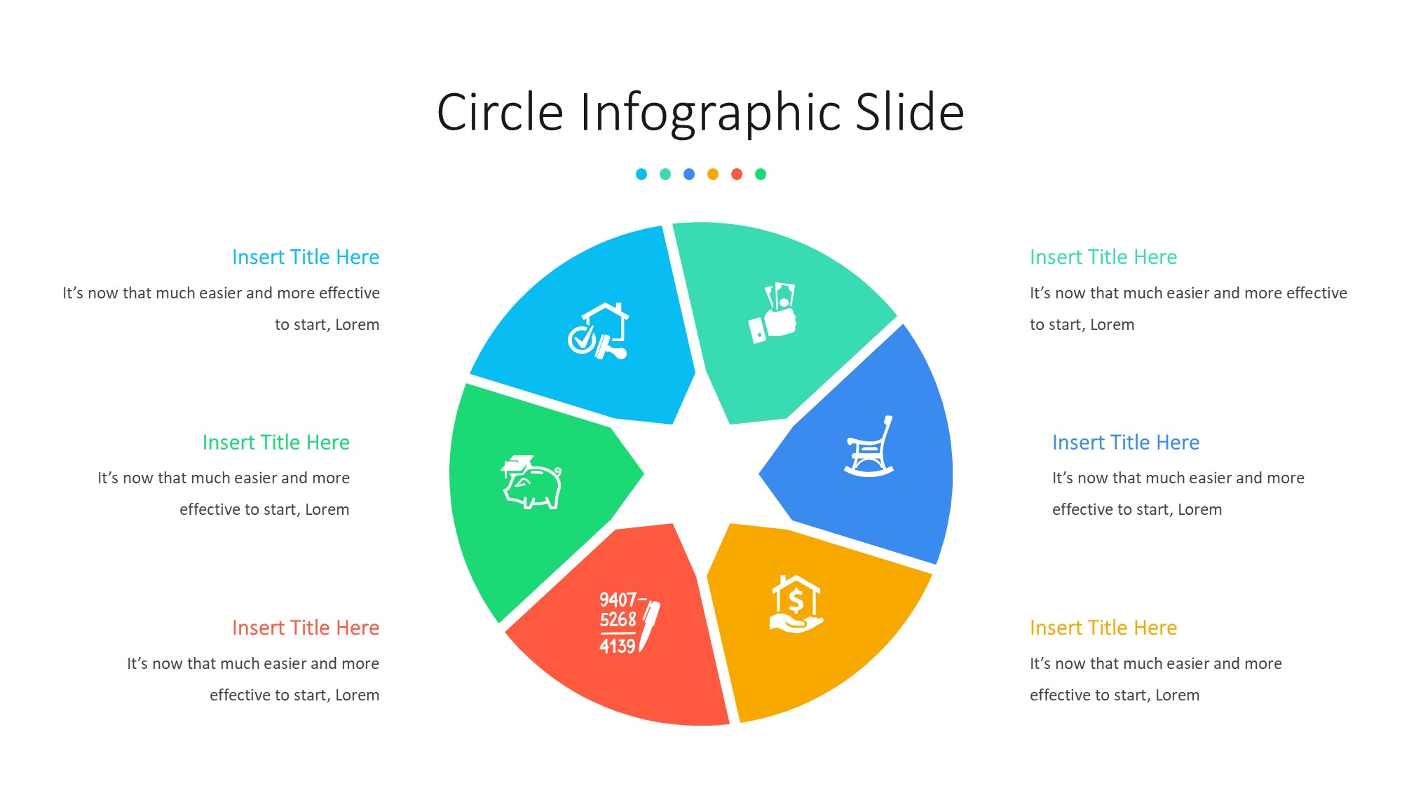 圆形循环图形信息图示PPT模板