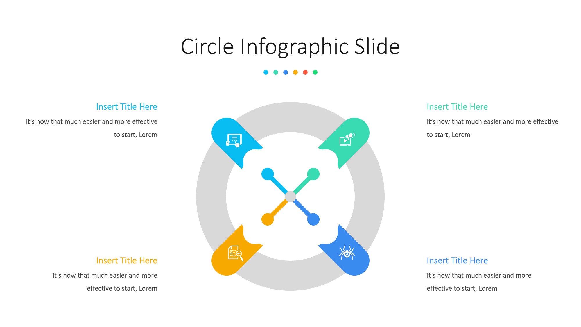 圆形循环图形信息图示PPT模板