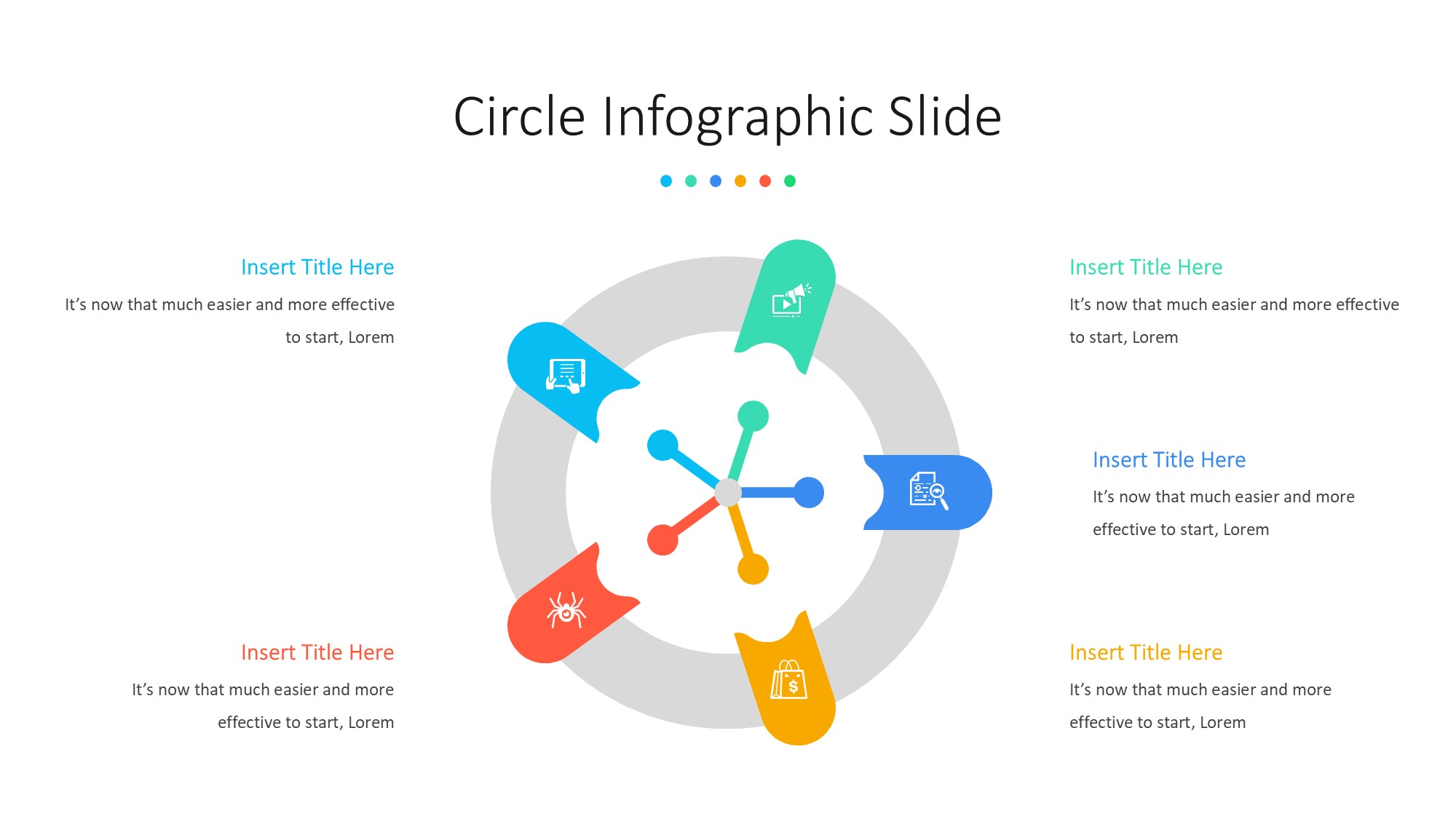 圆形循环图形信息图示PPT模板