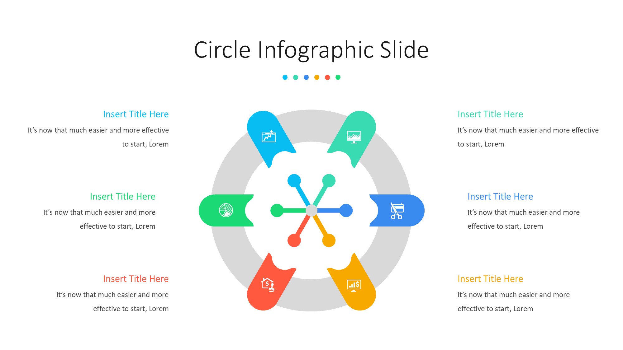 圆形循环图形信息图示PPT模板