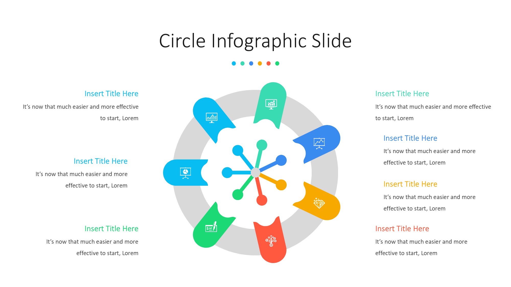 圆形循环图形信息图示PPT模板
