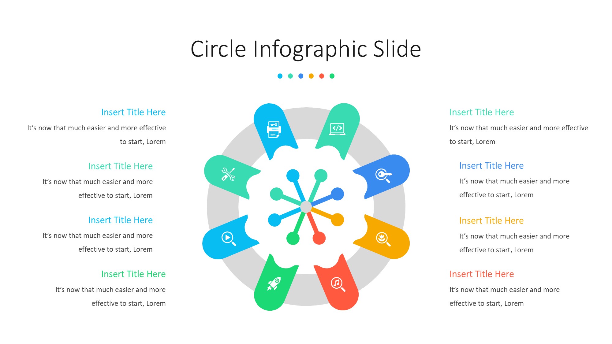 圆形循环图形信息图示PPT模板