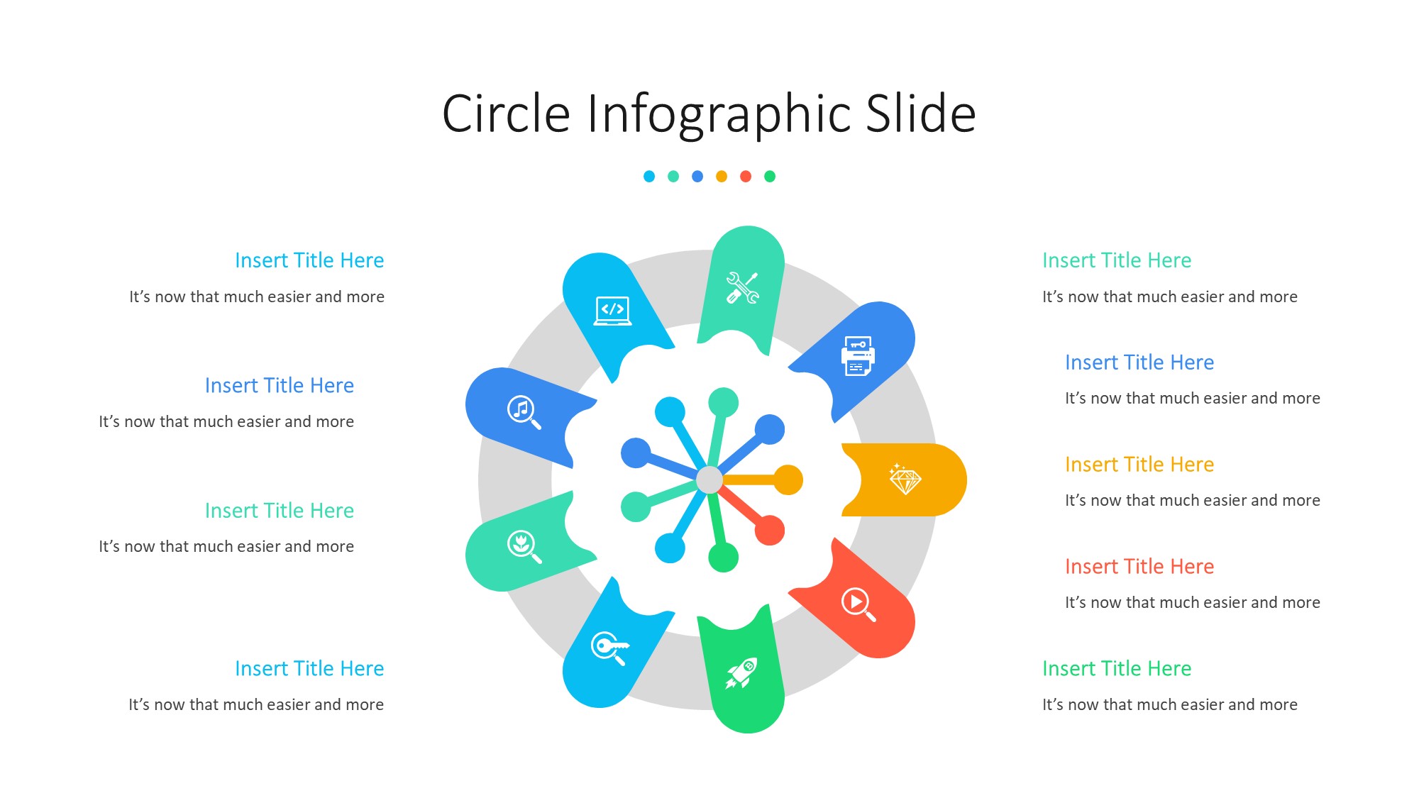 圆形循环图形信息图示PPT模板
