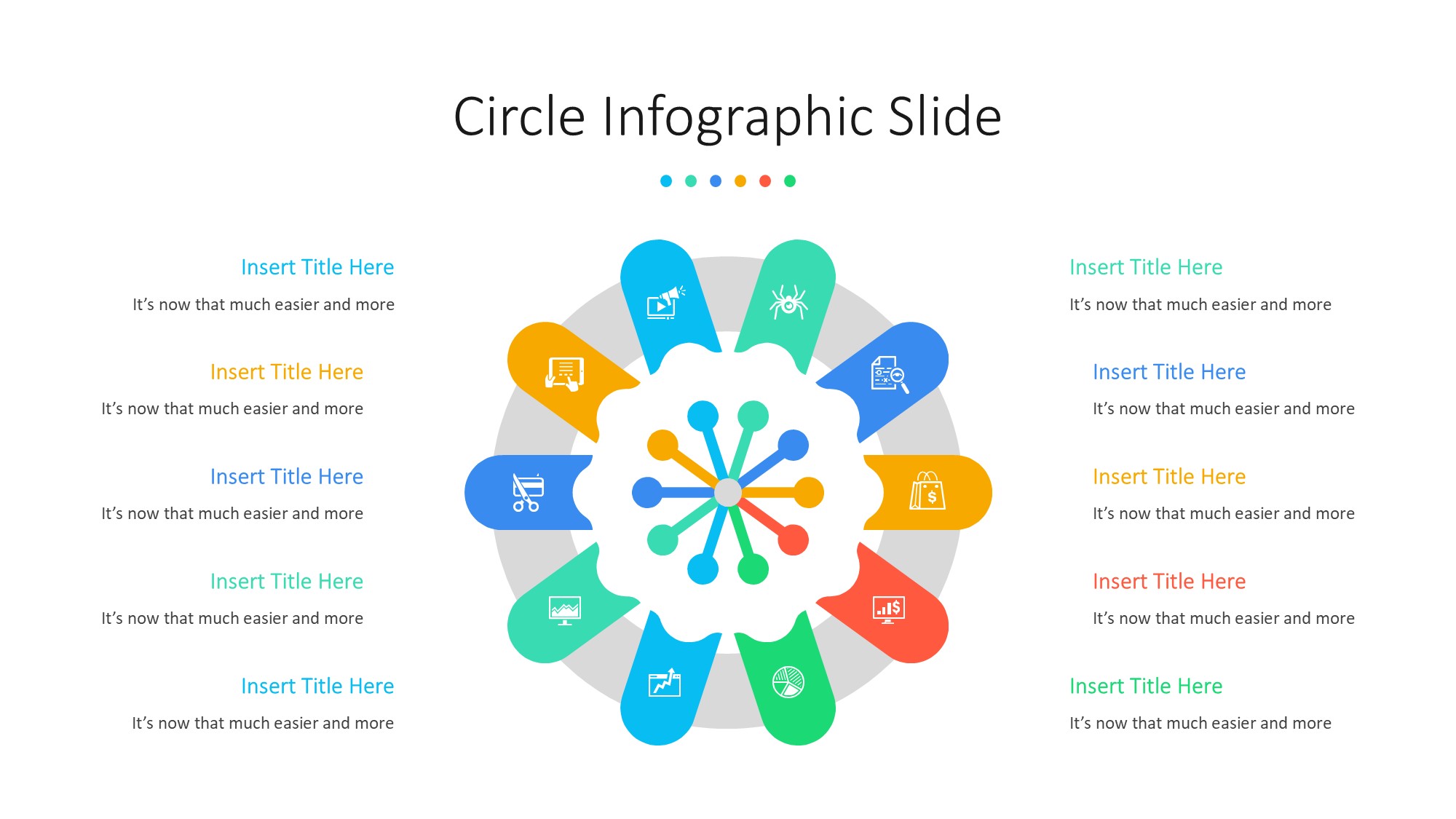 圆形循环图形信息图示PPT模板
