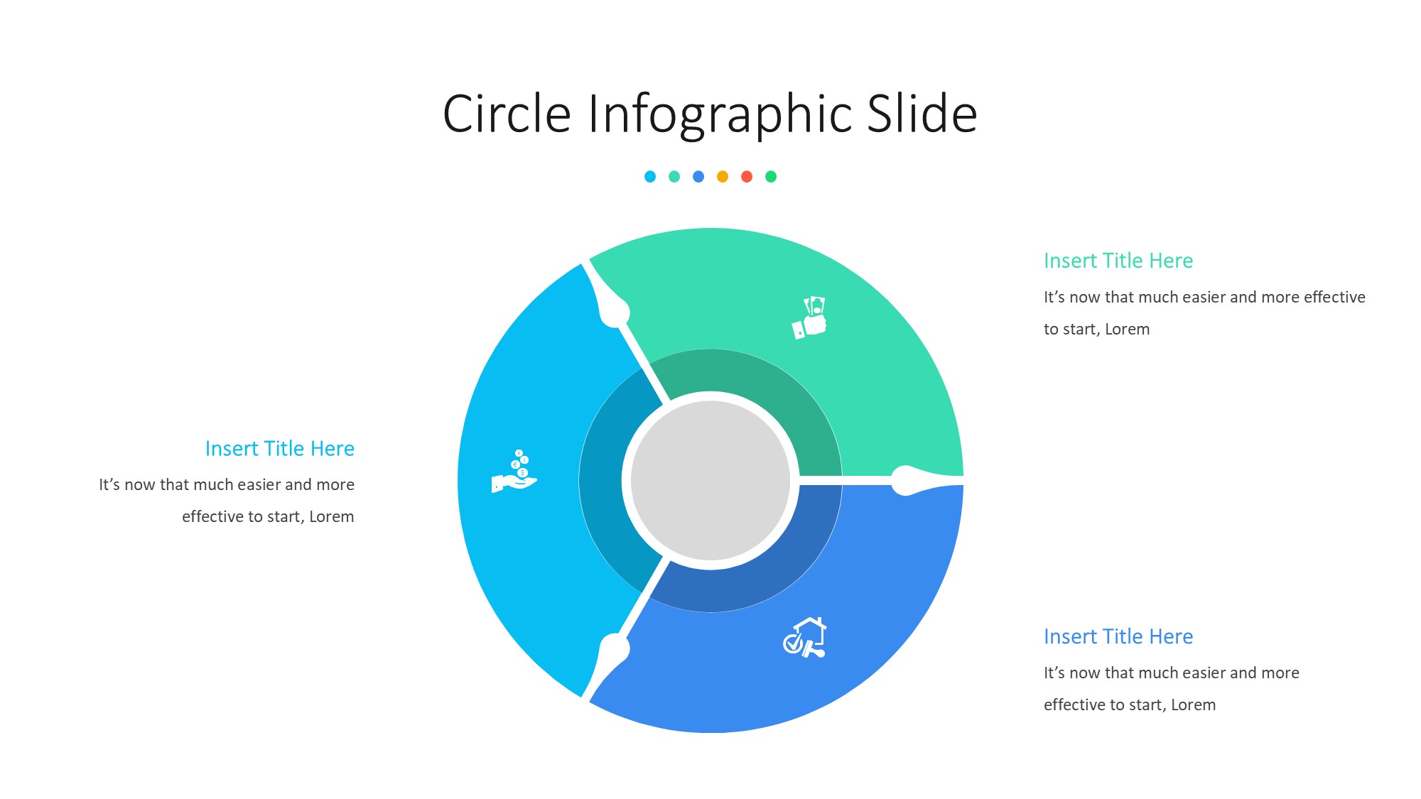 圆形循环图形信息图示PPT模板