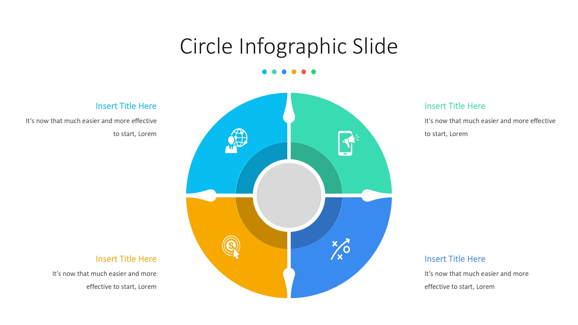 圆形循环图形信息图示PPT模板