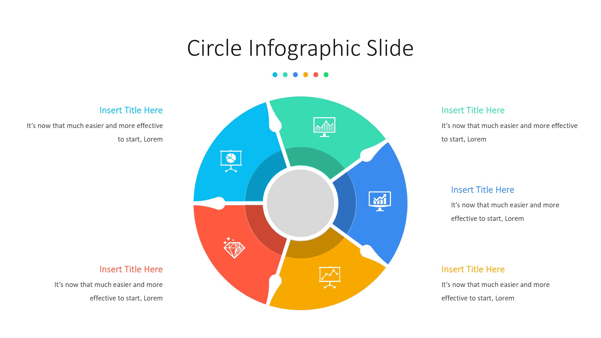 圆形循环图形信息图示PPT模板