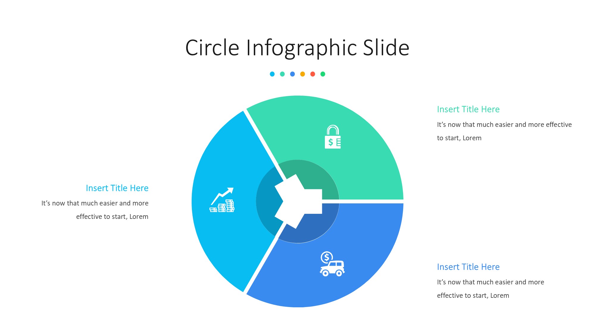 圆形循环图形信息图示PPT模板