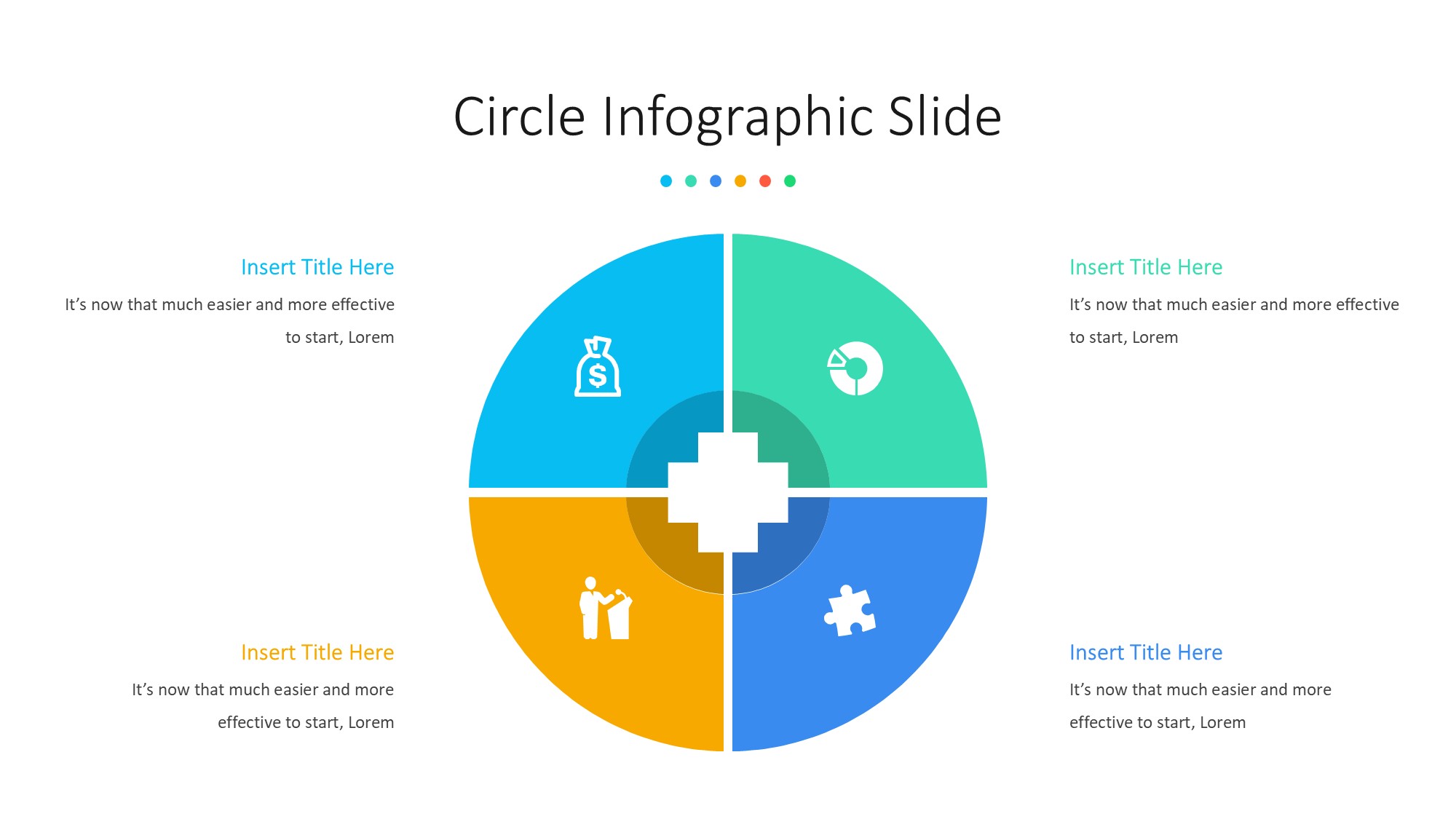 圆形循环图形信息图示PPT模板