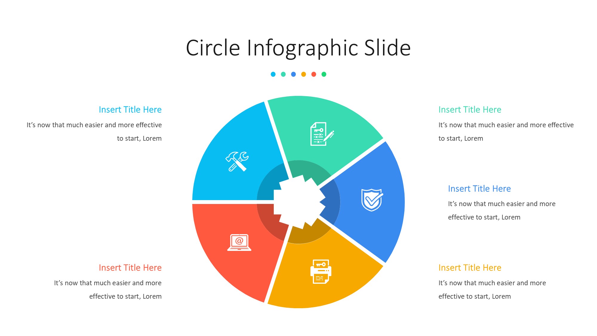 圆形循环图形信息图示PPT模板