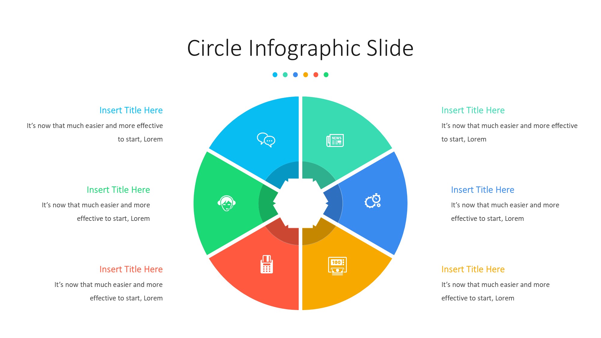 圆形循环图形信息图示PPT模板